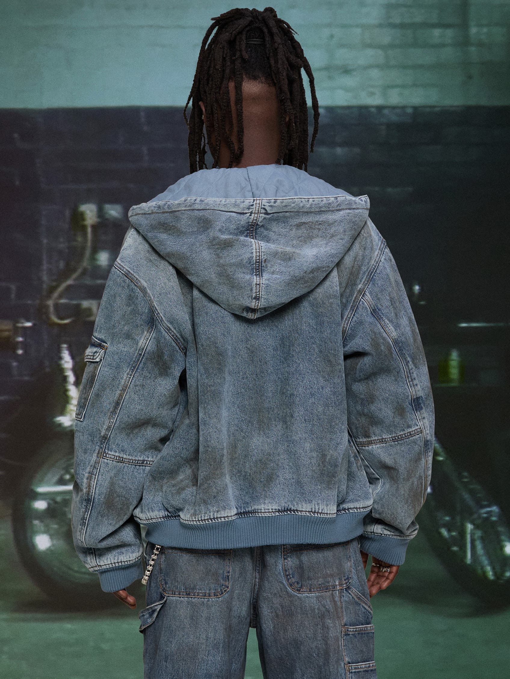 HARDSTONE Denim Hooded Jacket - Image 12
