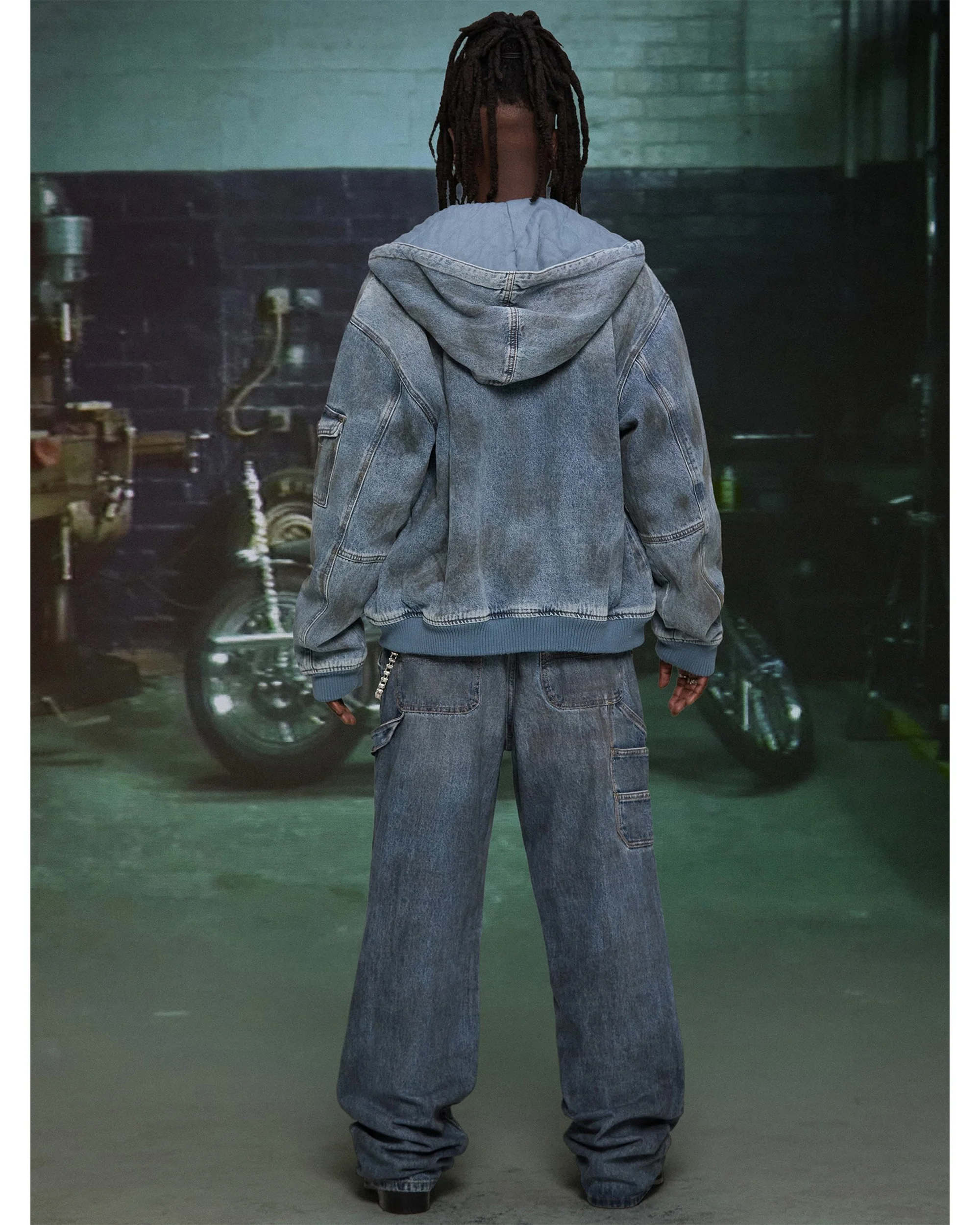 HARDSTONE Denim Hooded Jacket - Image 4