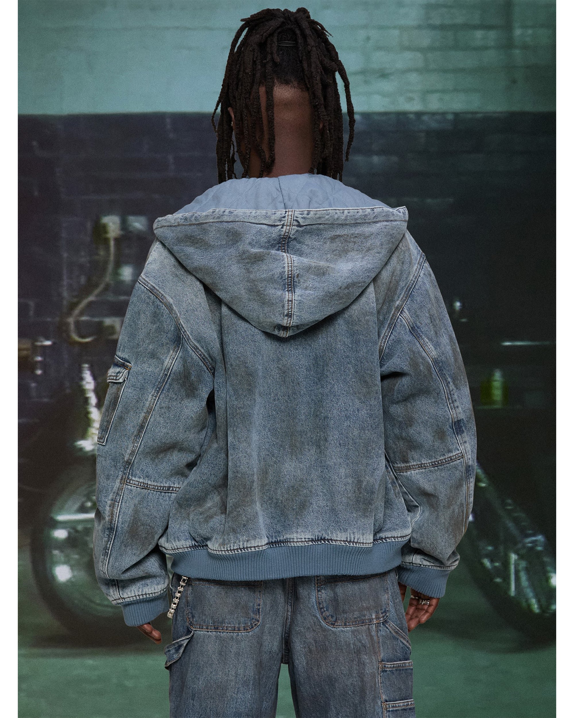 HARDSTONE Denim Hooded Jacket - Image 6