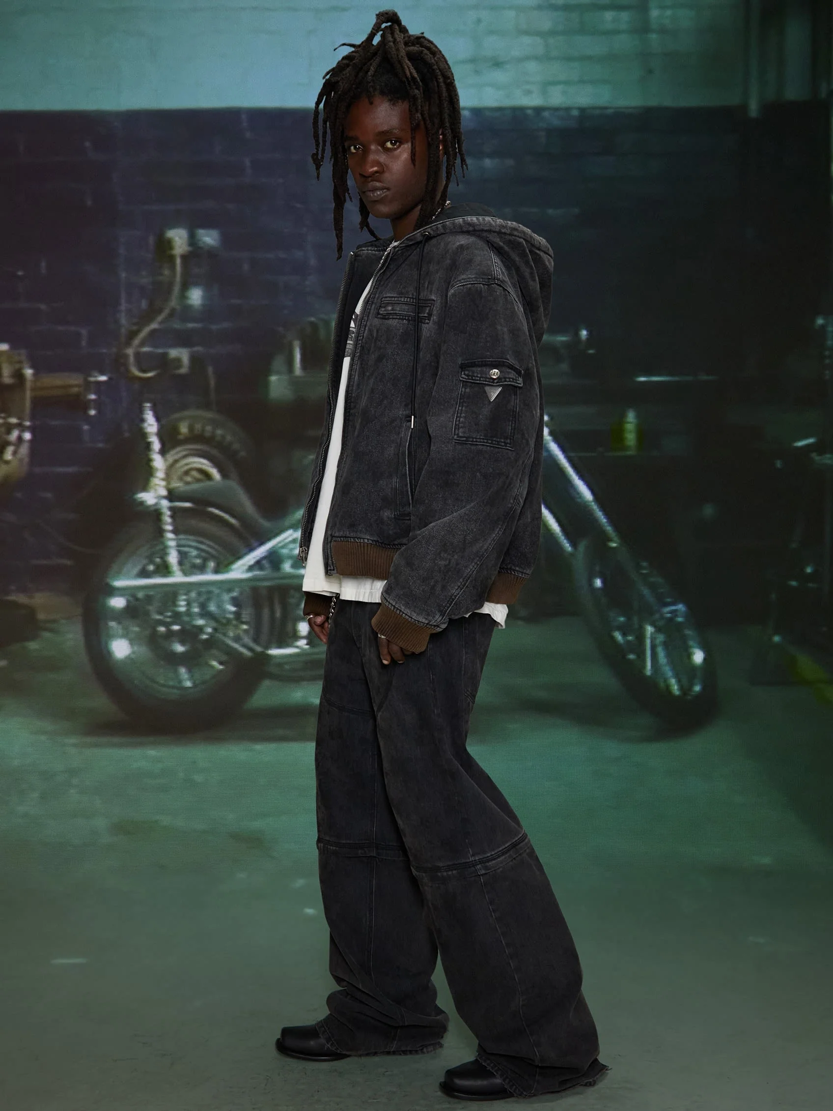 HARDSTONE Denim Hooded Jacket - Image 10