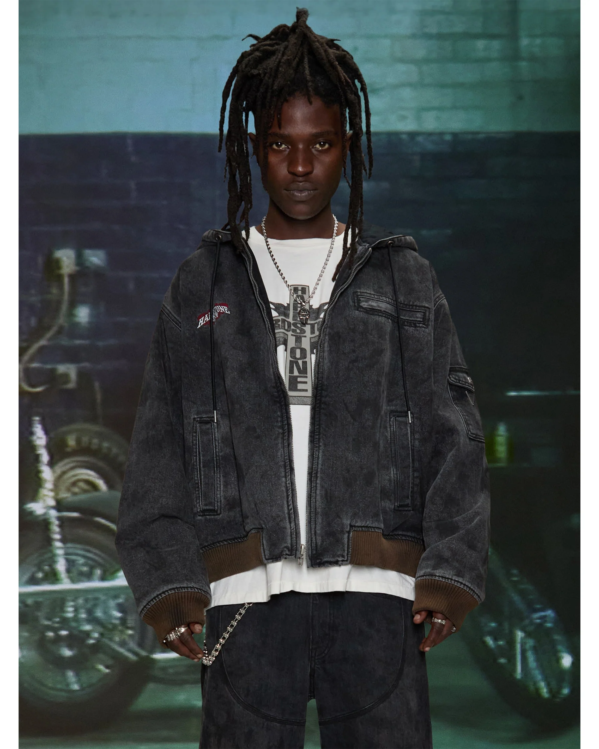 HARDSTONE Denim Hooded Jacket - Image 5
