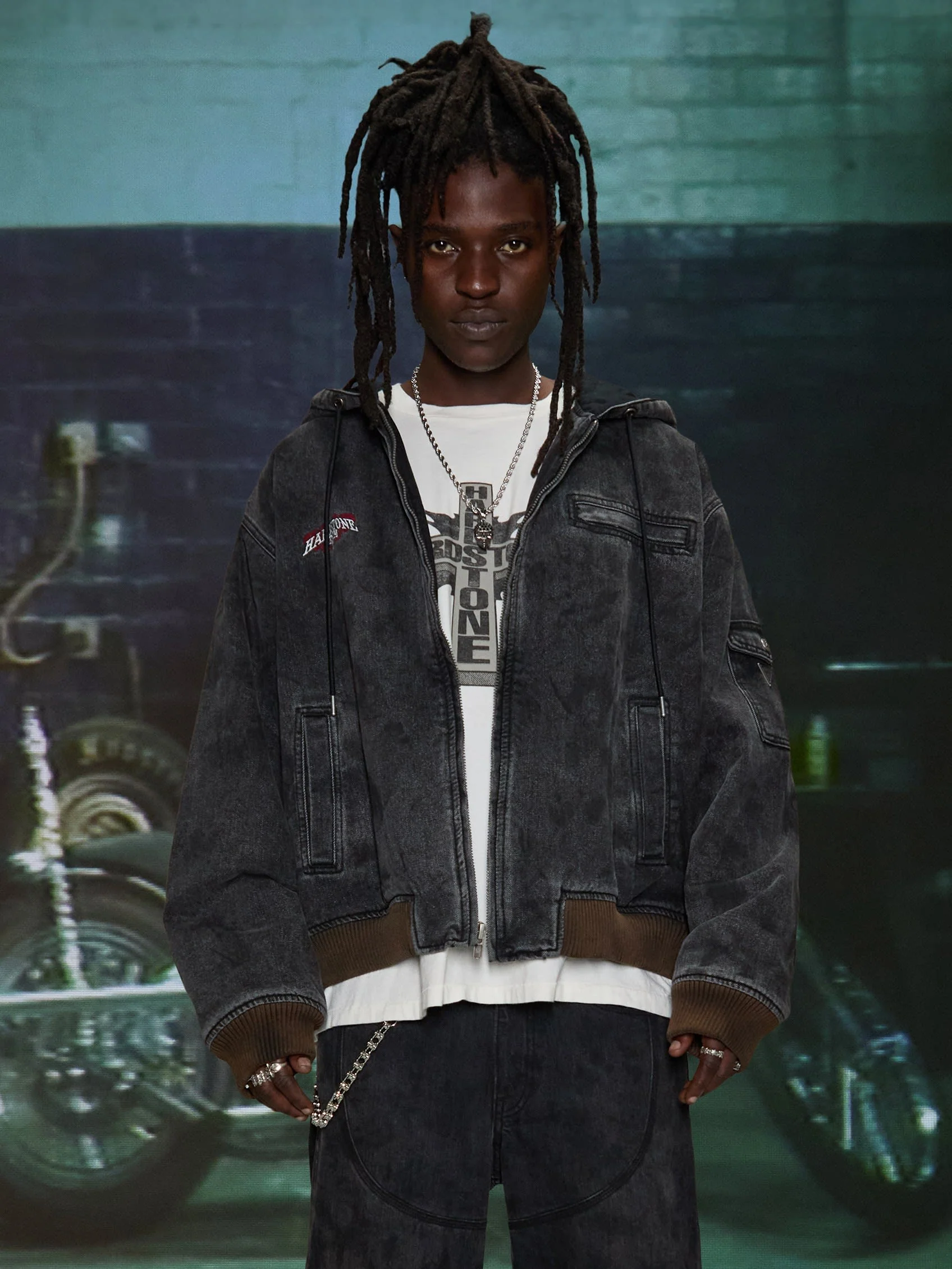 HARDSTONE Denim Hooded Jacket - Image 7