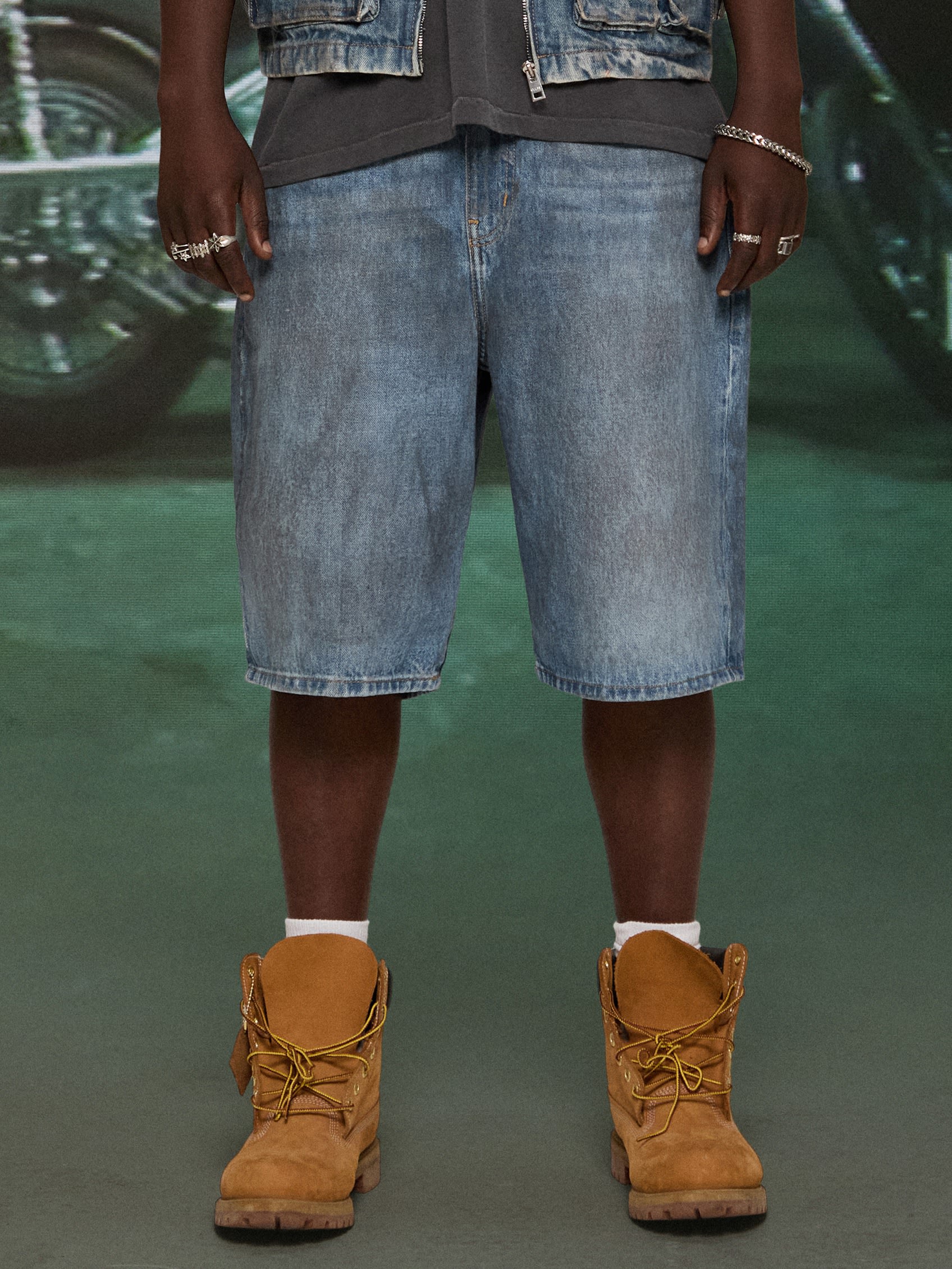 HARDSTONE Denim Shorts - Image 7