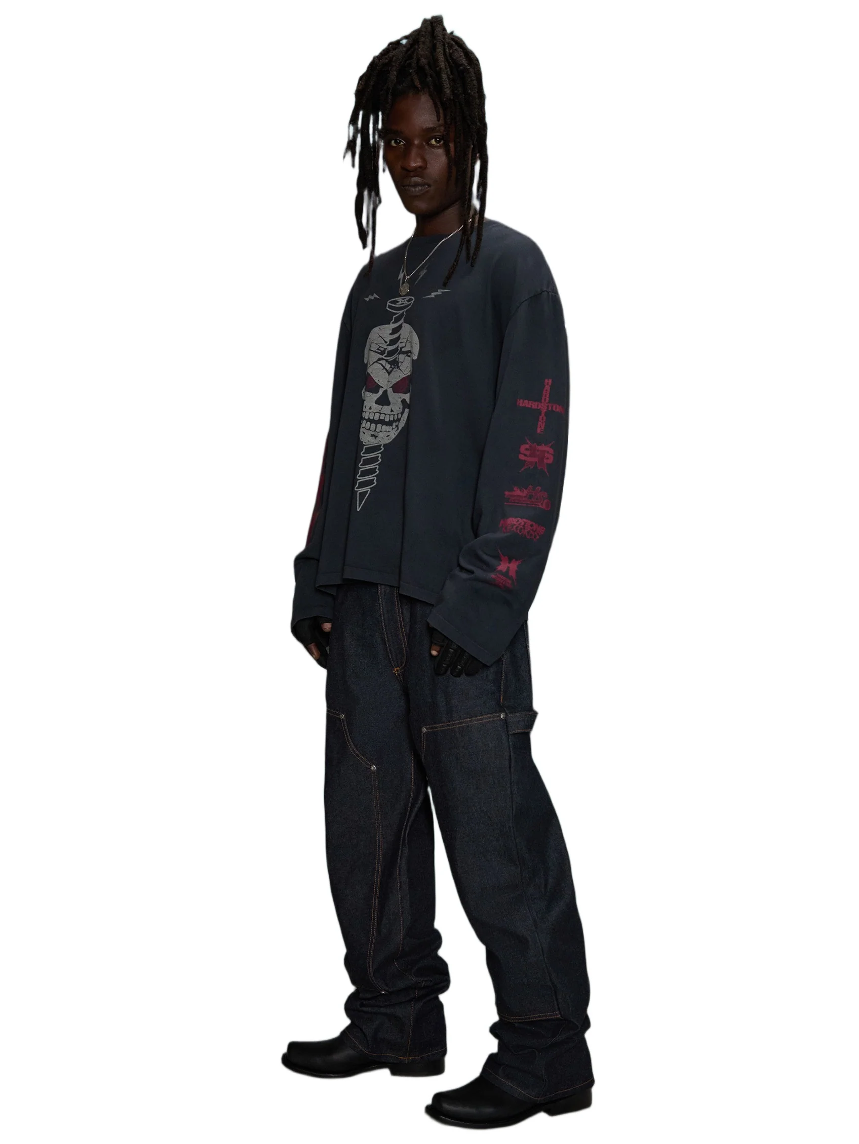 HARDSTONE Raw Denim Carpenter Jeans - Image 14