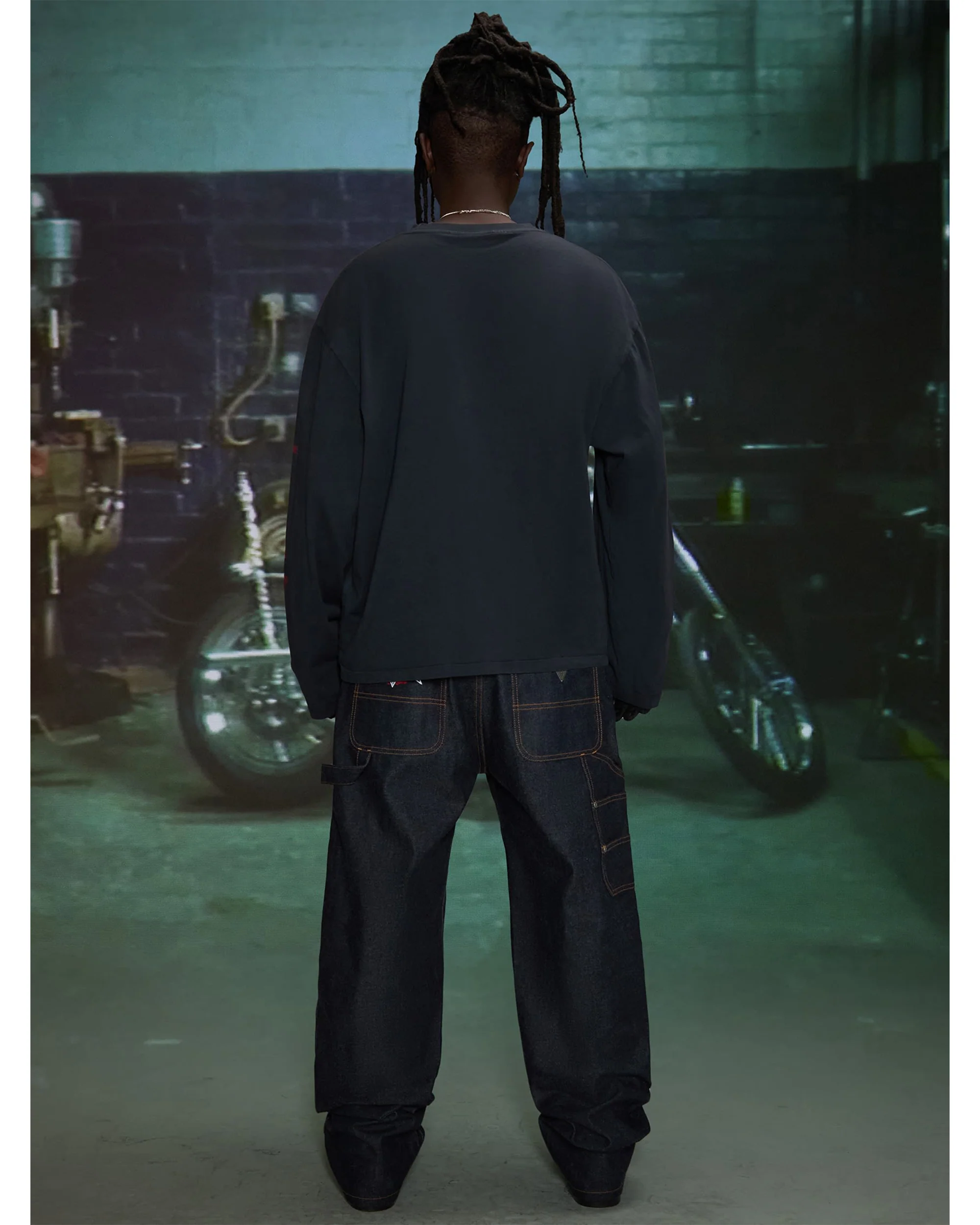 HARDSTONE Raw Denim Carpenter Jeans - Image 4