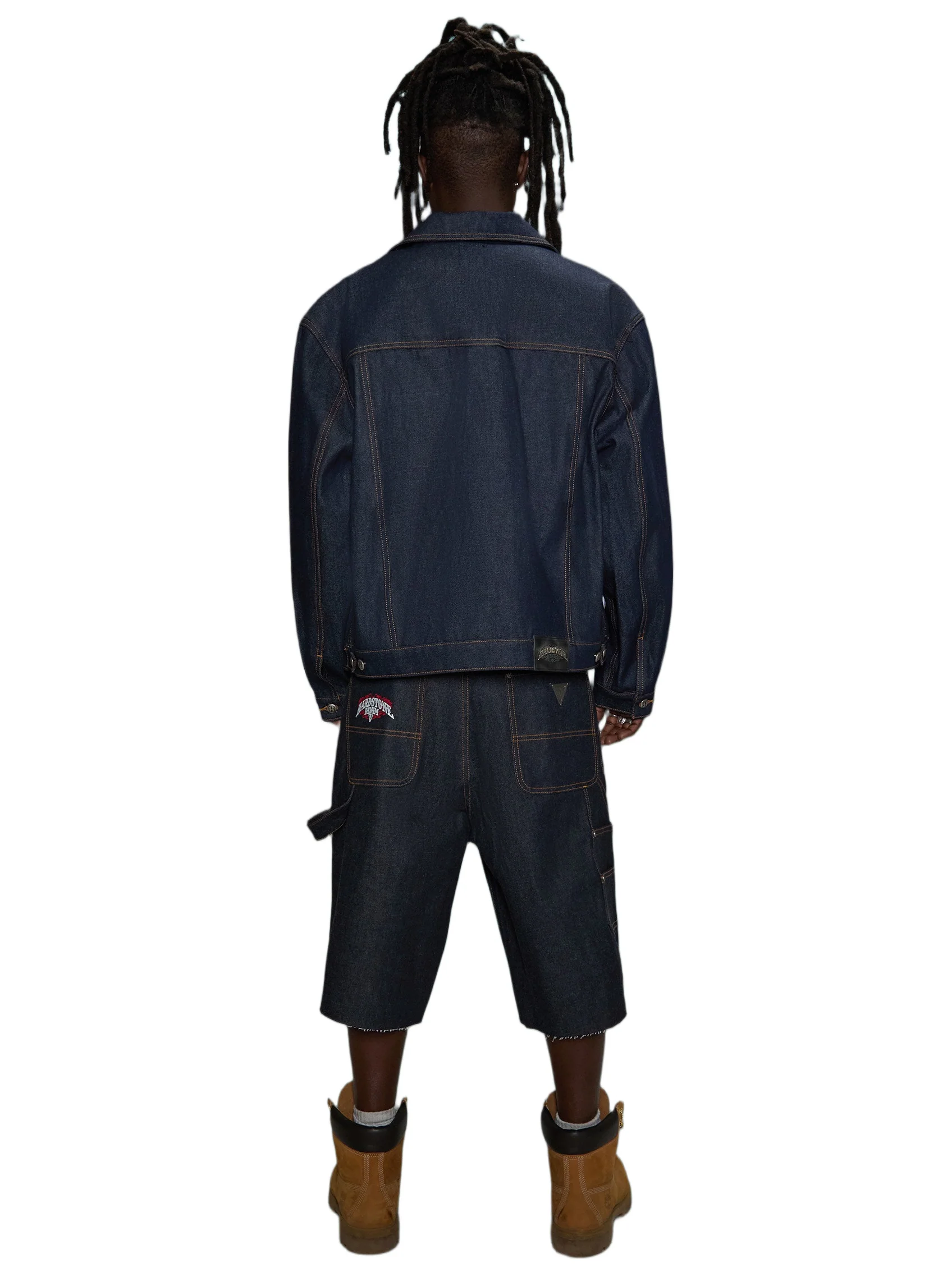 HARDSTONE Raw Denim Carpenter Shorts - Image 15