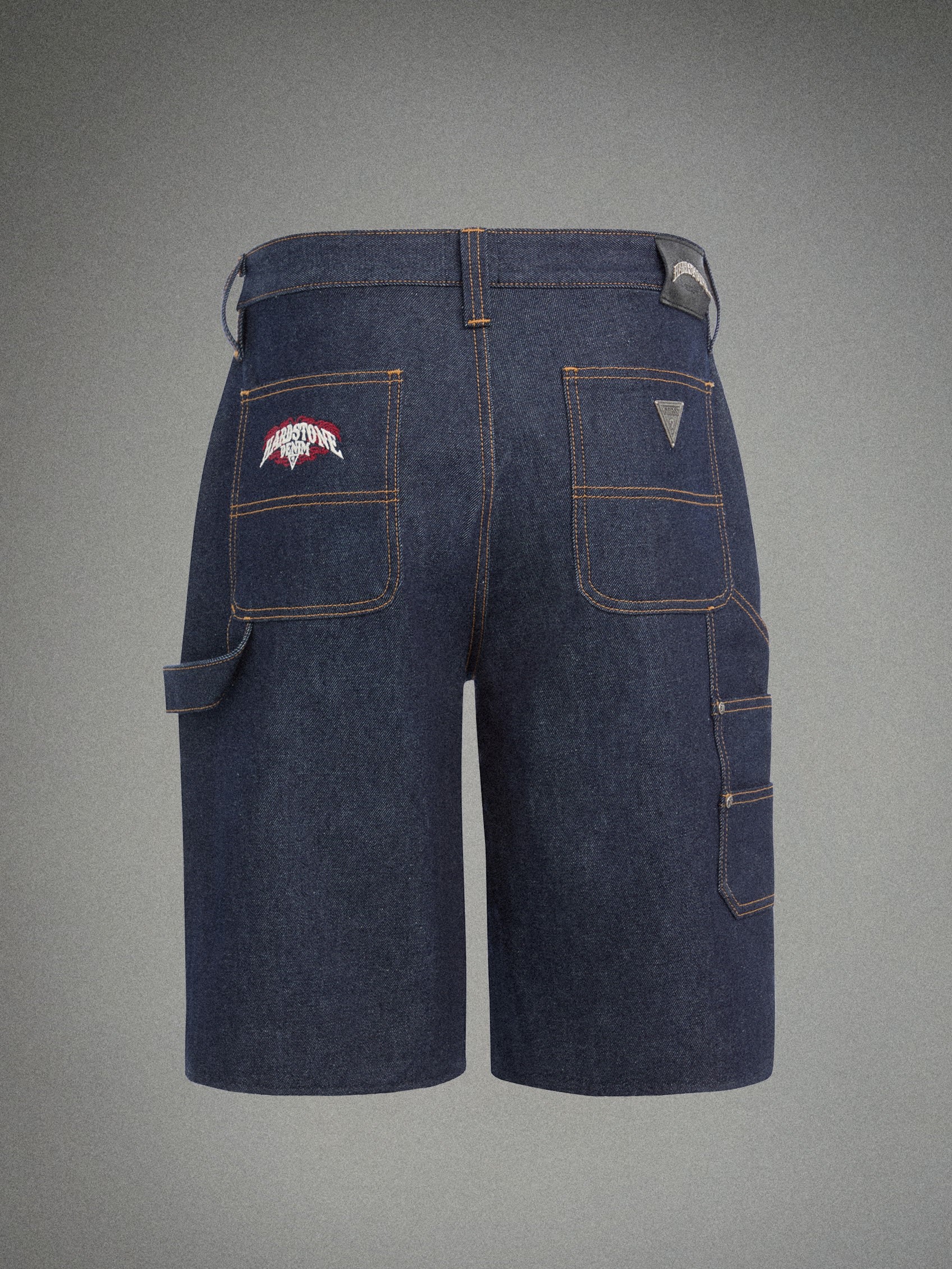 HARDSTONE Raw Denim Carpenter Shorts - Image 8