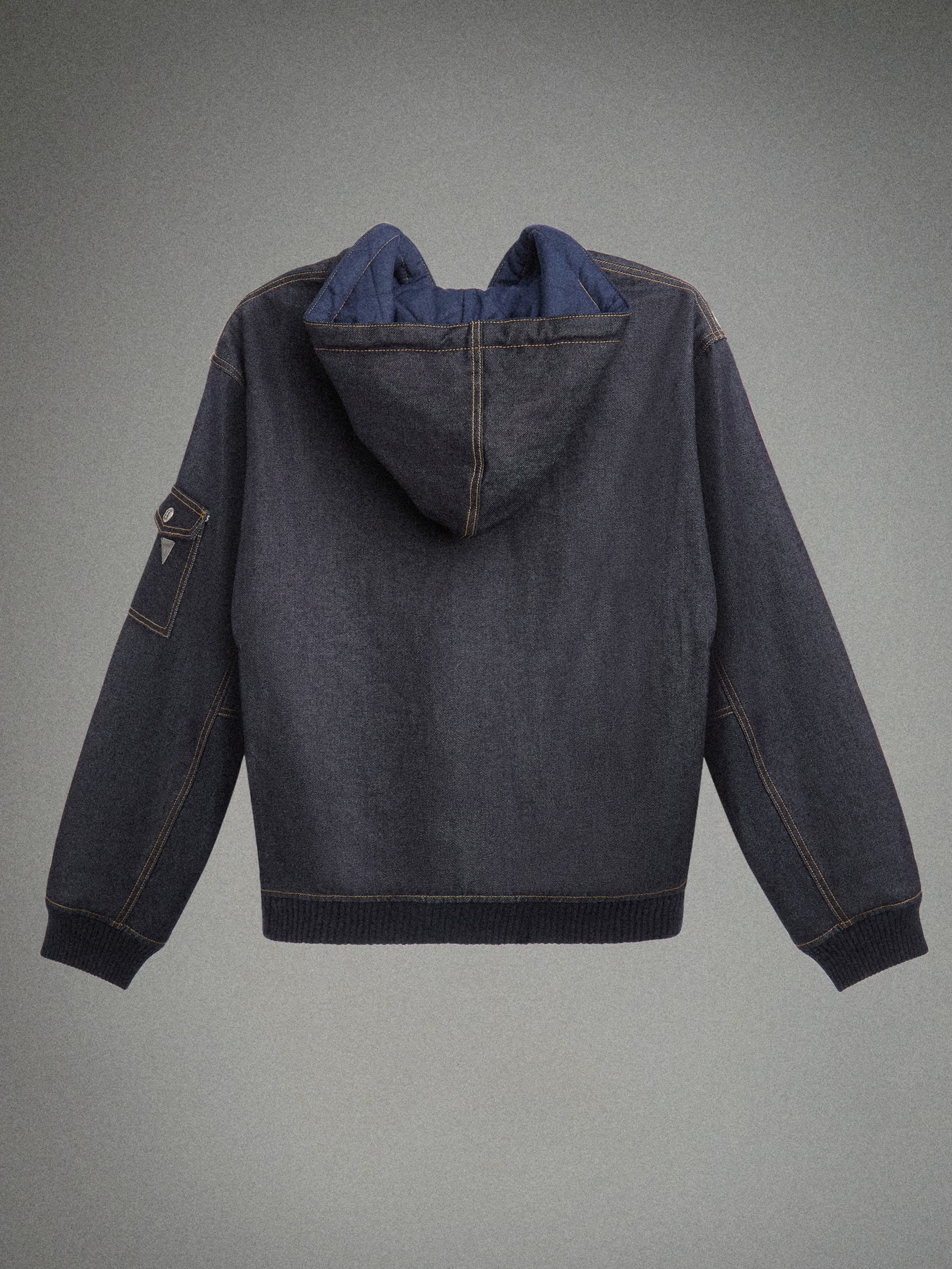 HARDSTONE Raw Denim Hooded Jacket - Image 8
