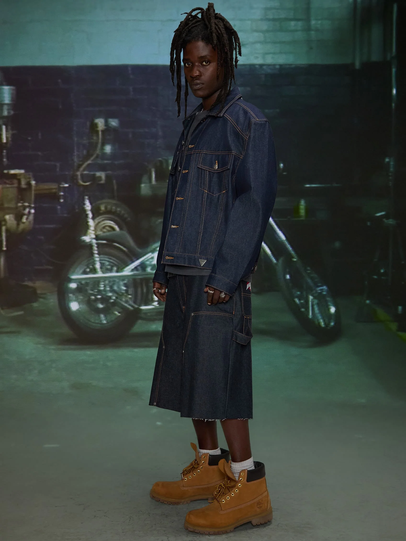 HARDSTONE Raw Denim Jacket - Image 9
