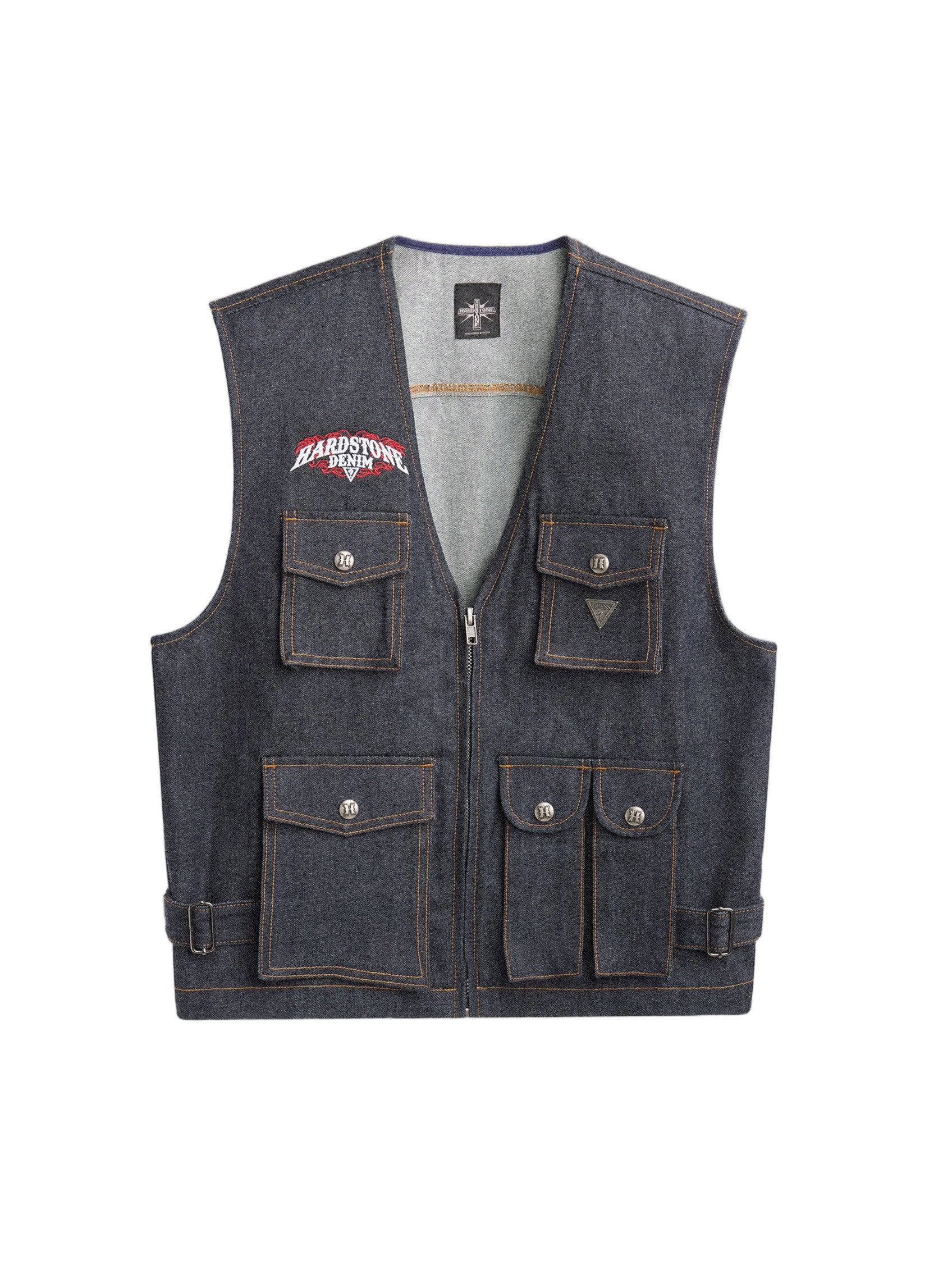 HARDSTONE Raw Denim Vest - Image 10