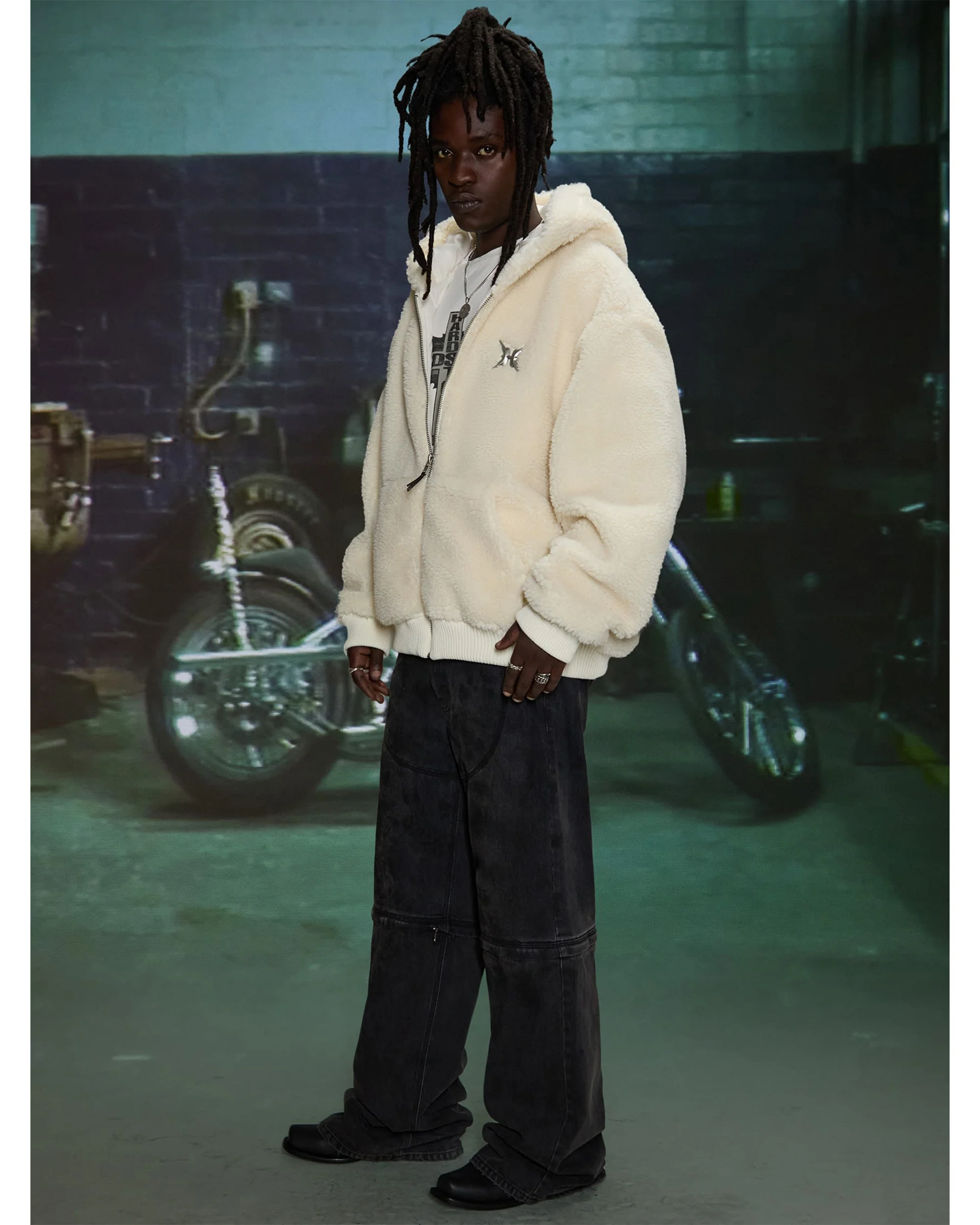 HARDSTONE Sherpa Zip-Up Jacket - Image 5