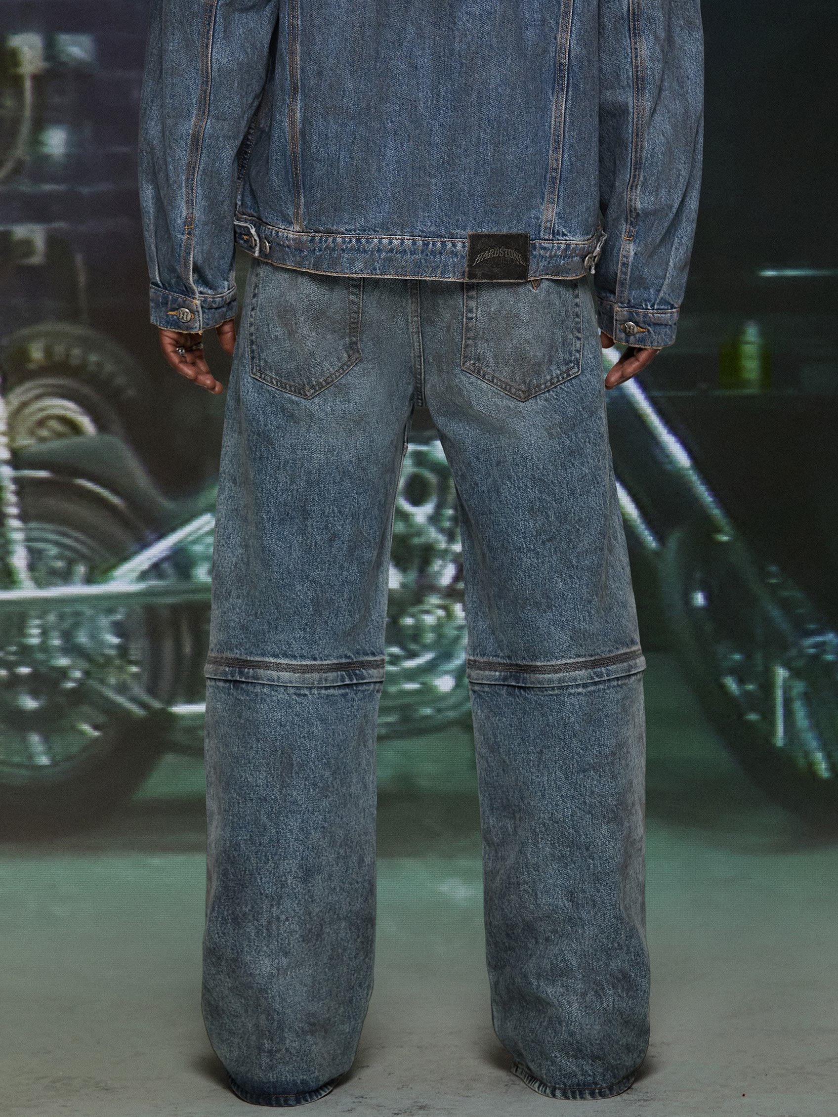 HARDSTONE Zip-Off Denim Jeans - Image 12