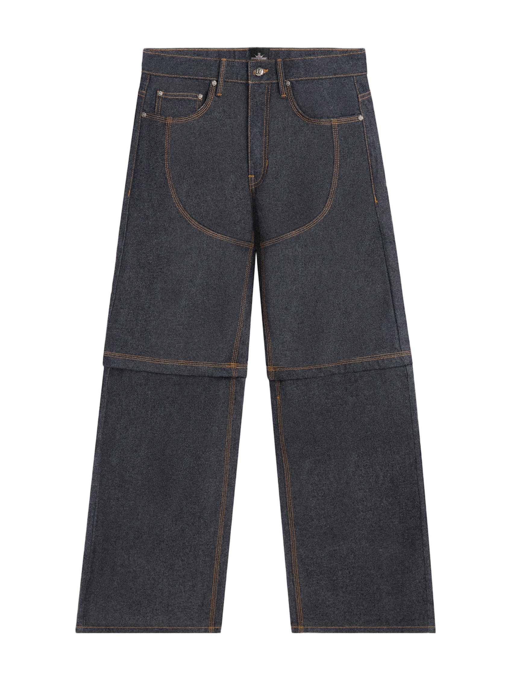 HARDSTONE Zip-Off Raw Denim Jeans - Image 12