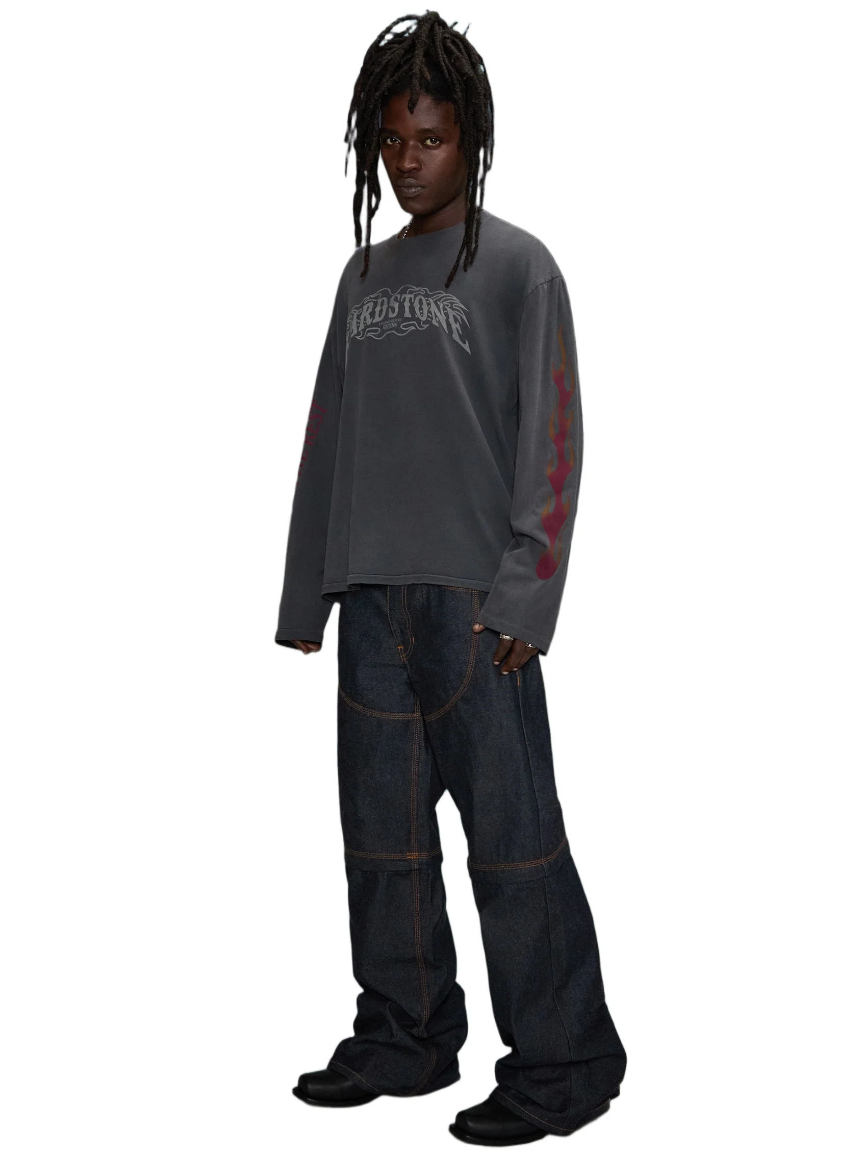 HARDSTONE Zip-Off Raw Denim Jeans - Image 14