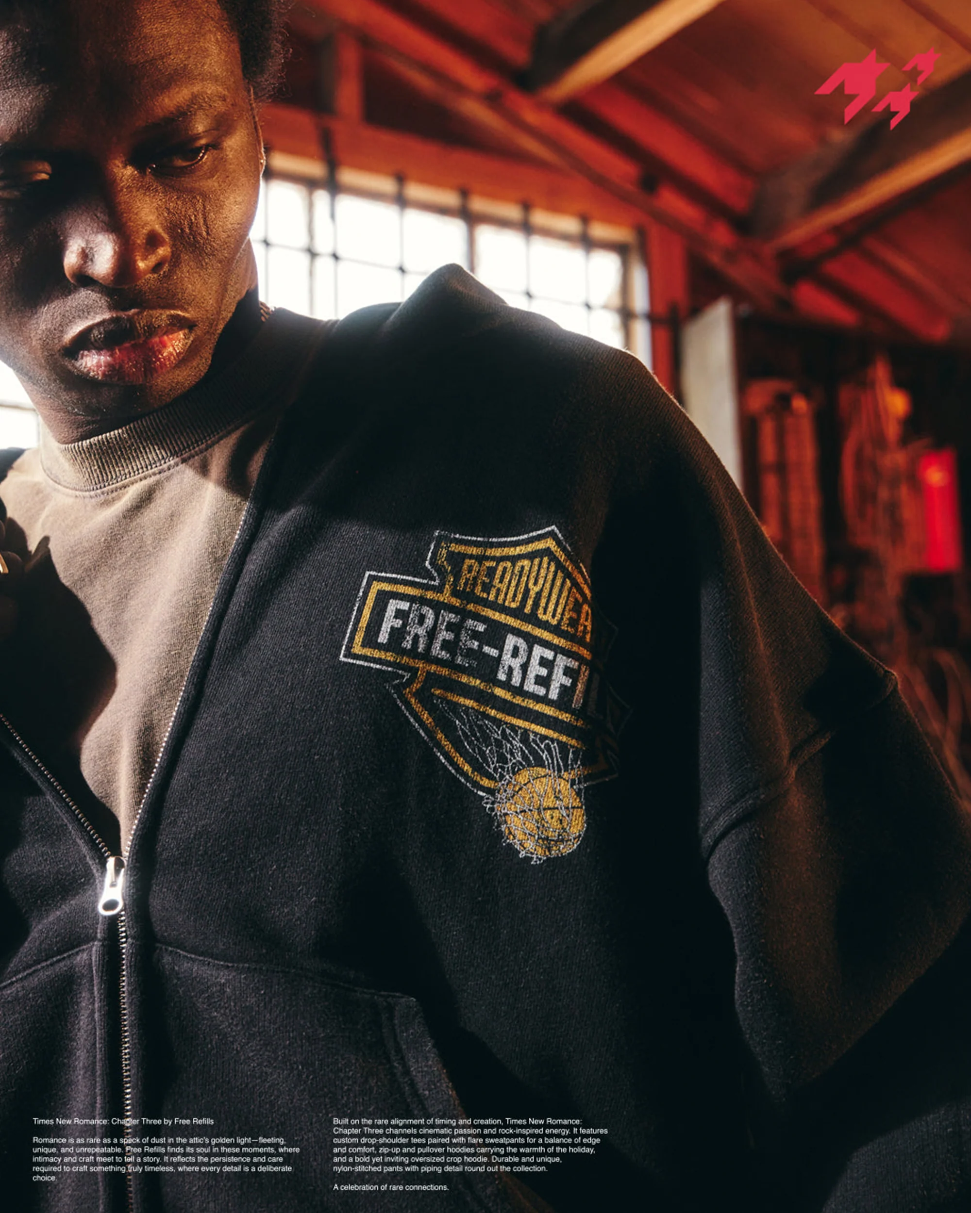 Harley Zip Up Hoodie - Vintage Black - Image 5