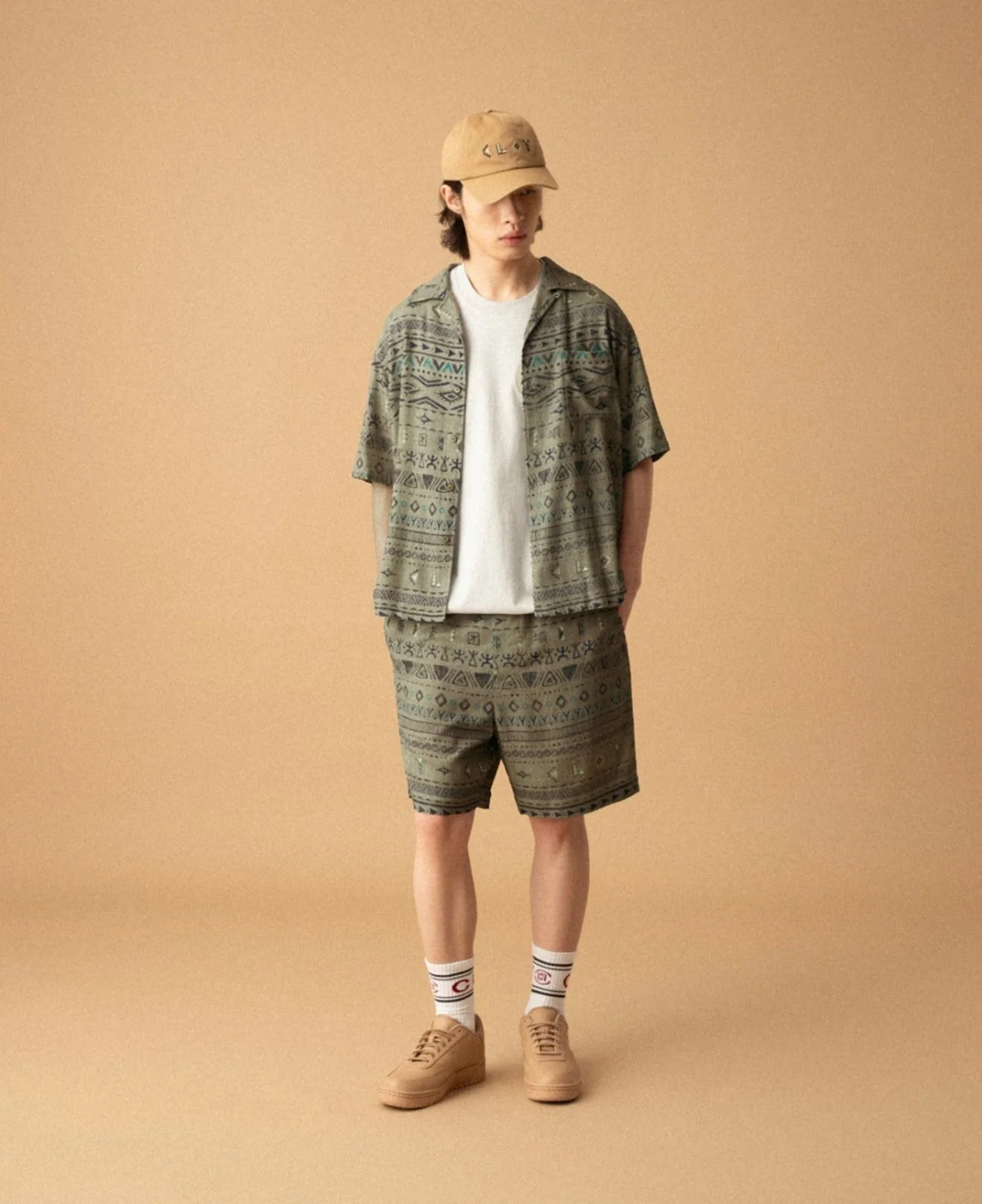 Hawaiian Tribal Shirt (Beige) - Image 10