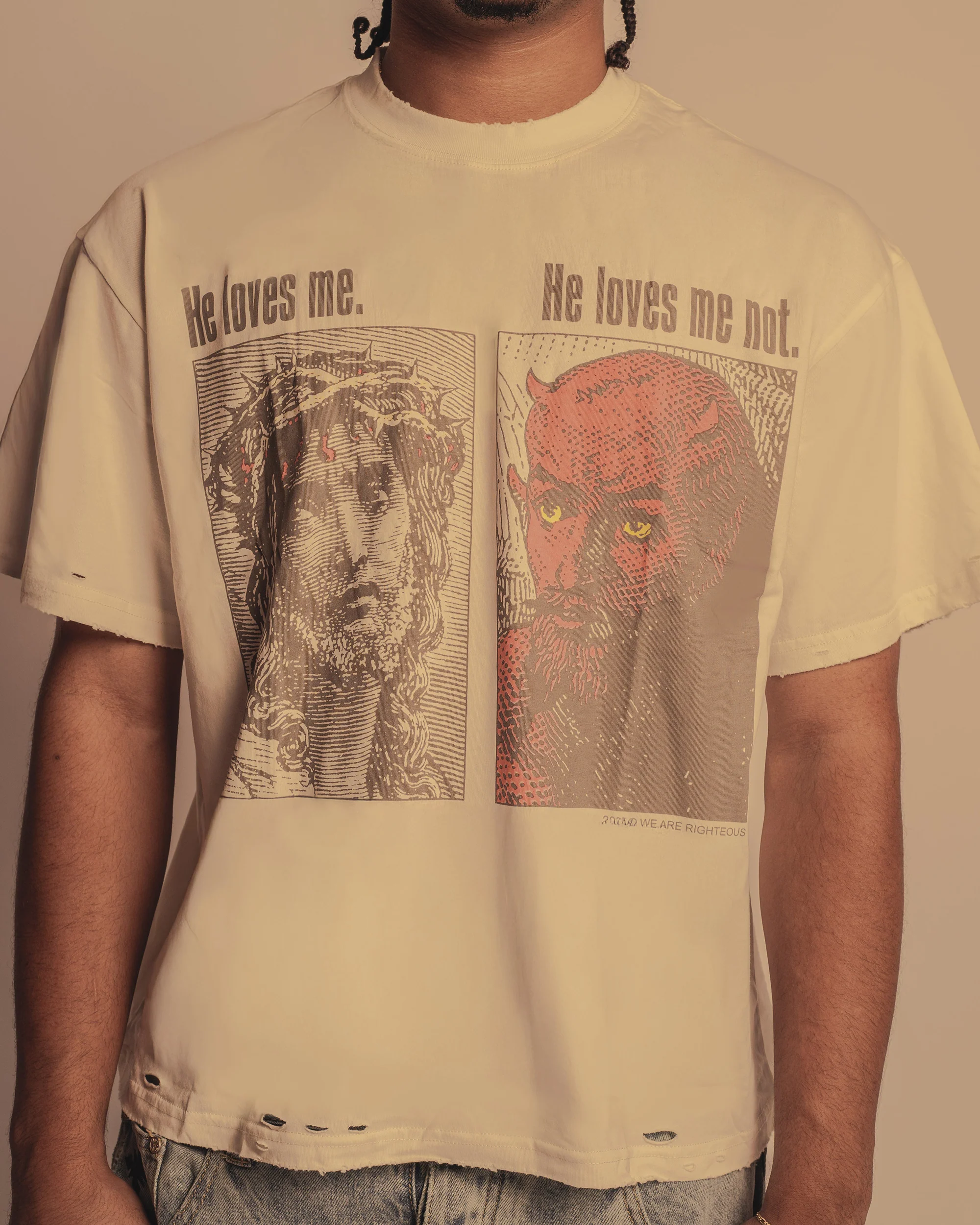 "He Loves Me" Vintage Tee - Image 4