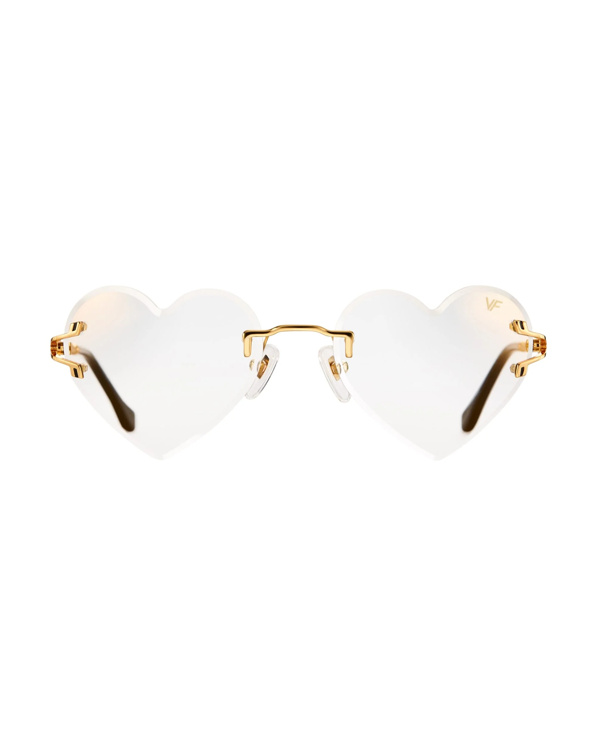 Heart Decor Rimless Drill Mount 24KT Gold - Image 13