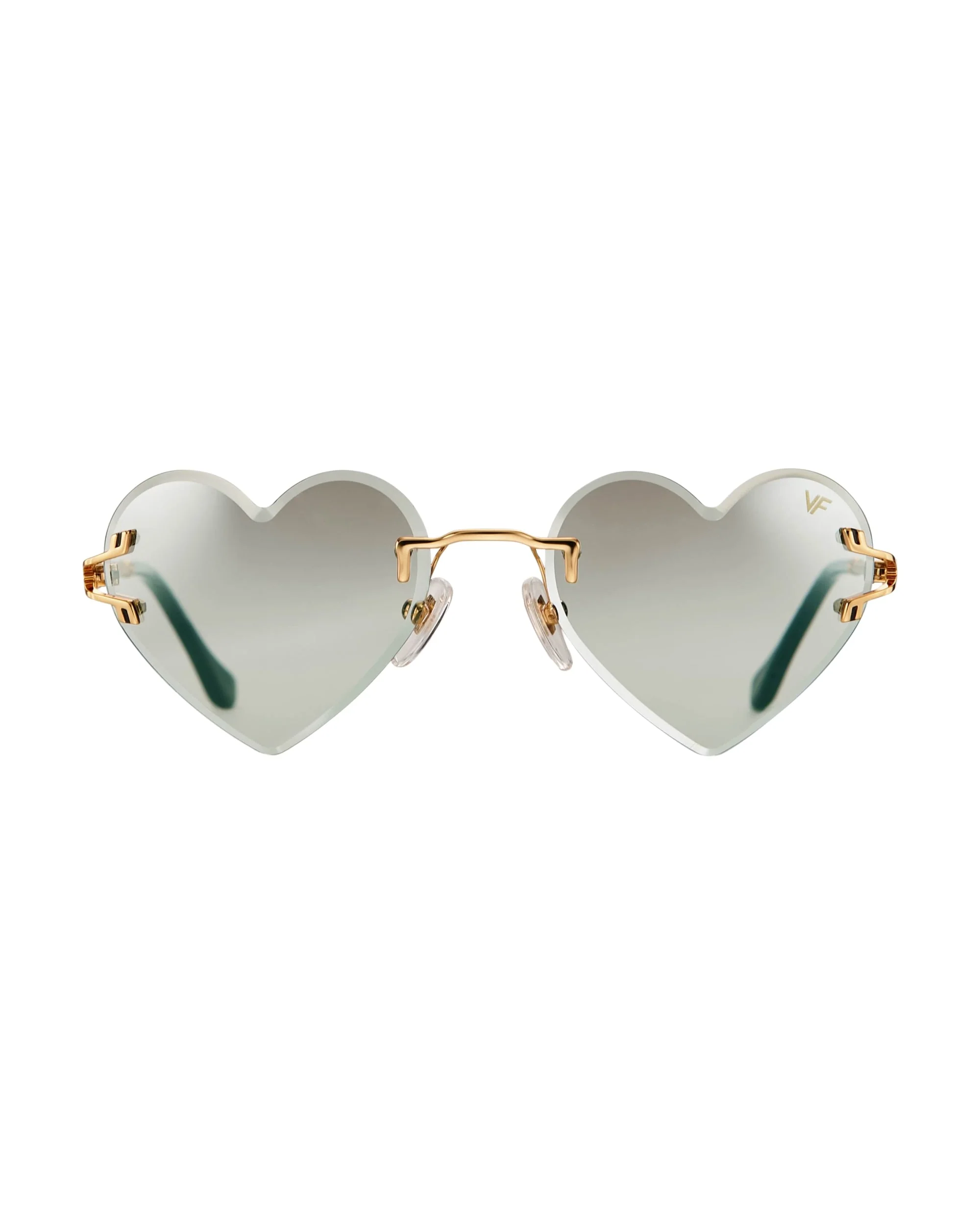 Heart Decor Rimless Drill Mount 24KT Gold - Image 15