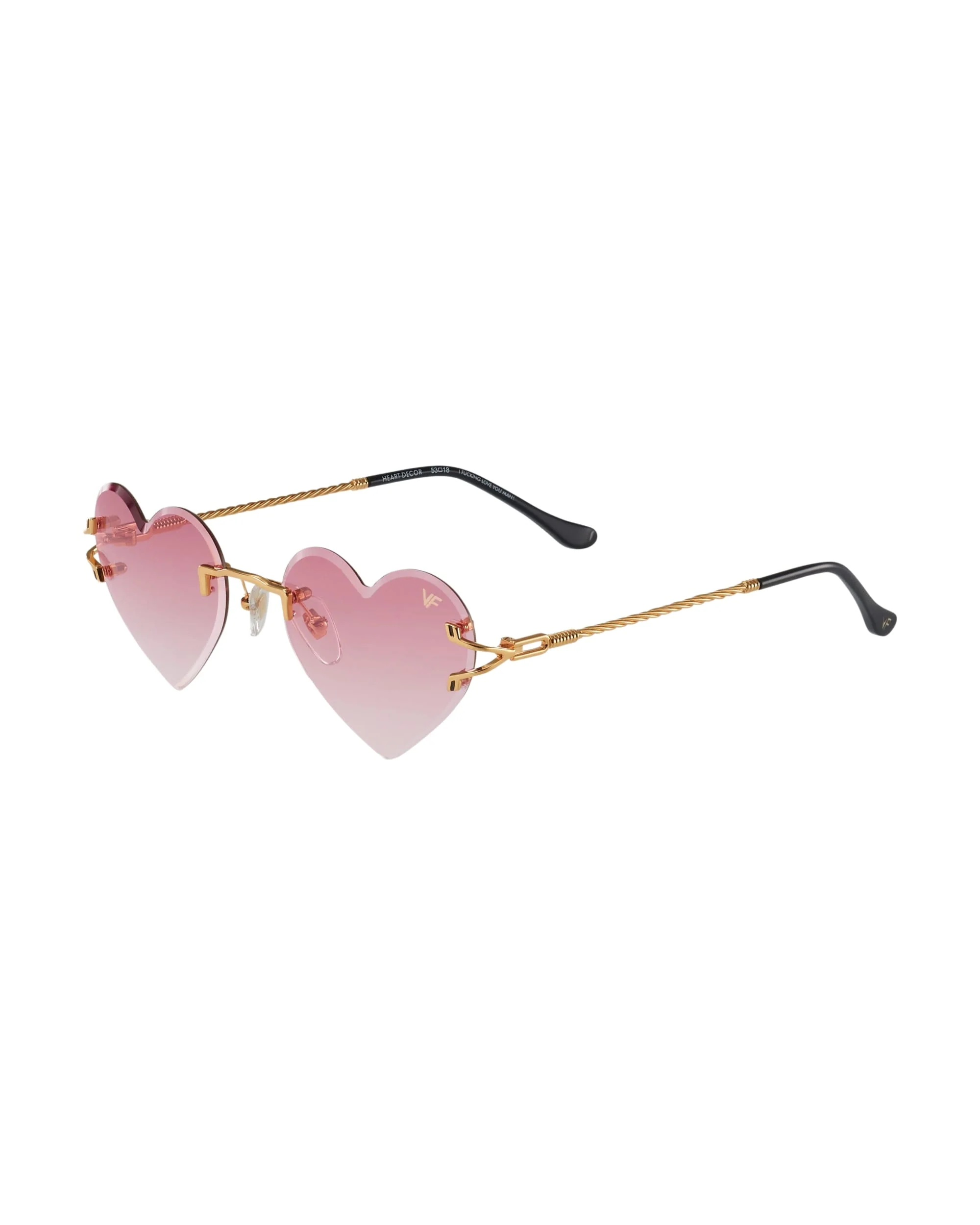 Heart Decor Rimless Drill Mount 24KT Gold - Image 20