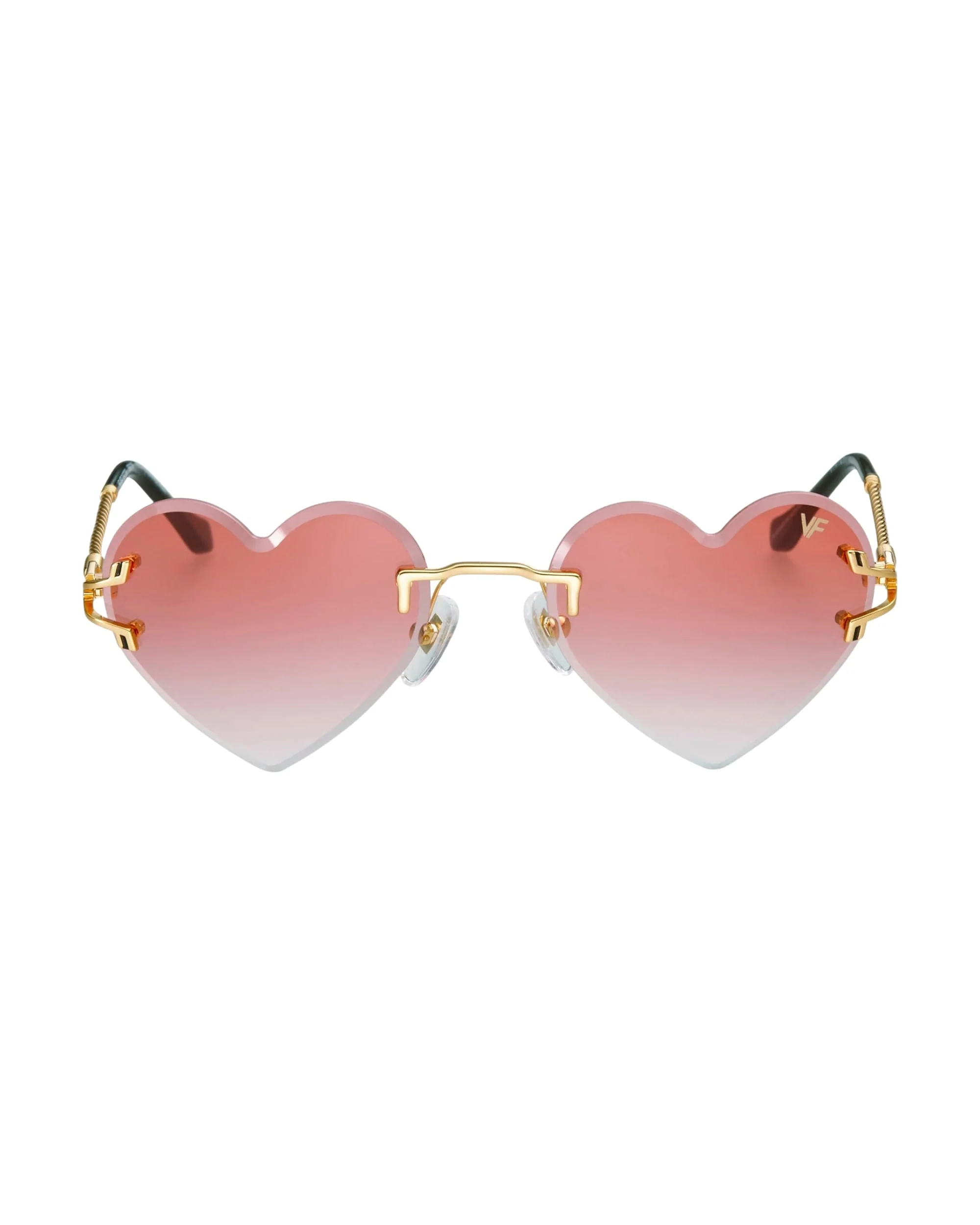 Heart Decor Rimless Drill Mount 24KT Gold - Image 5