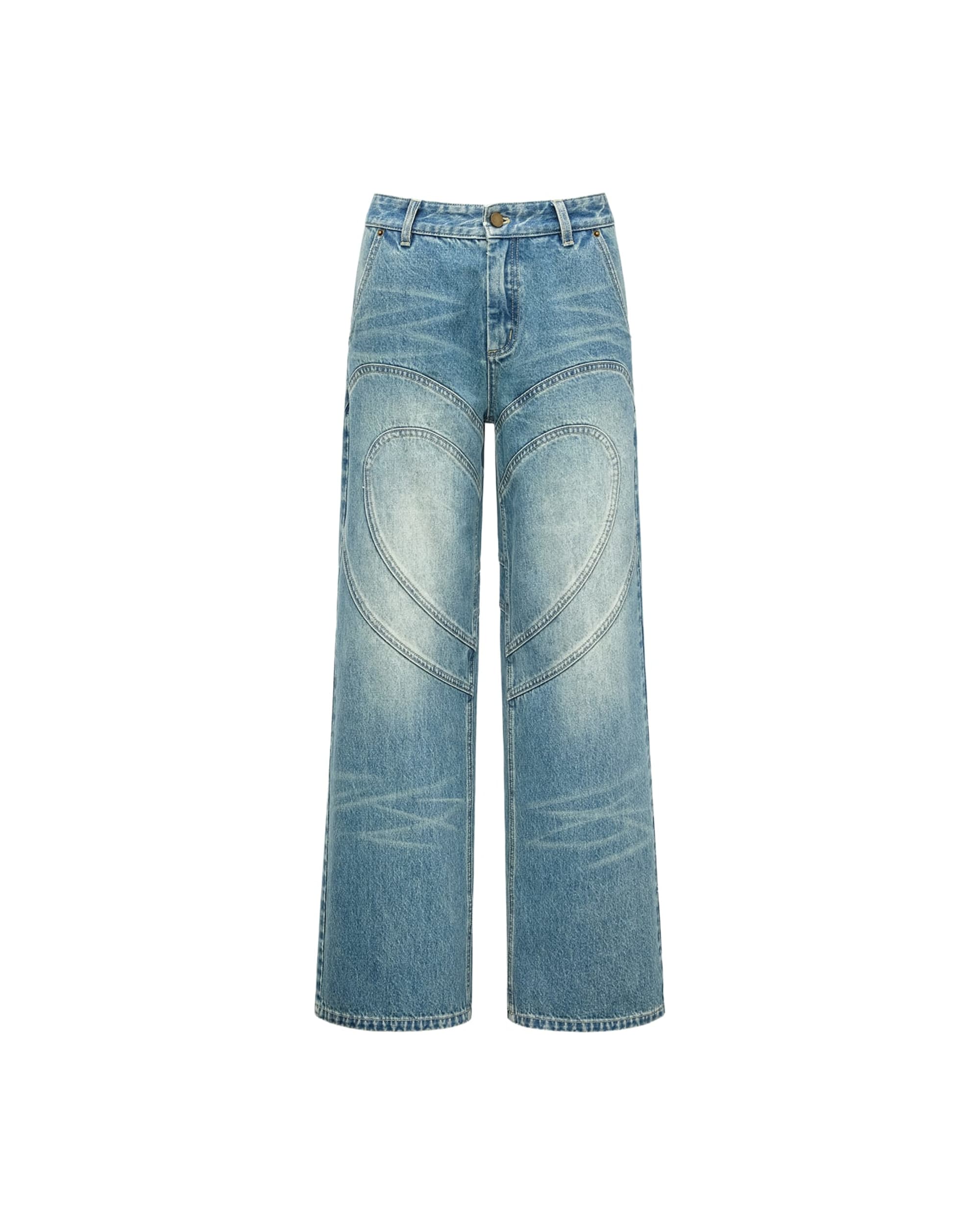 Heart Patchwork Jeans