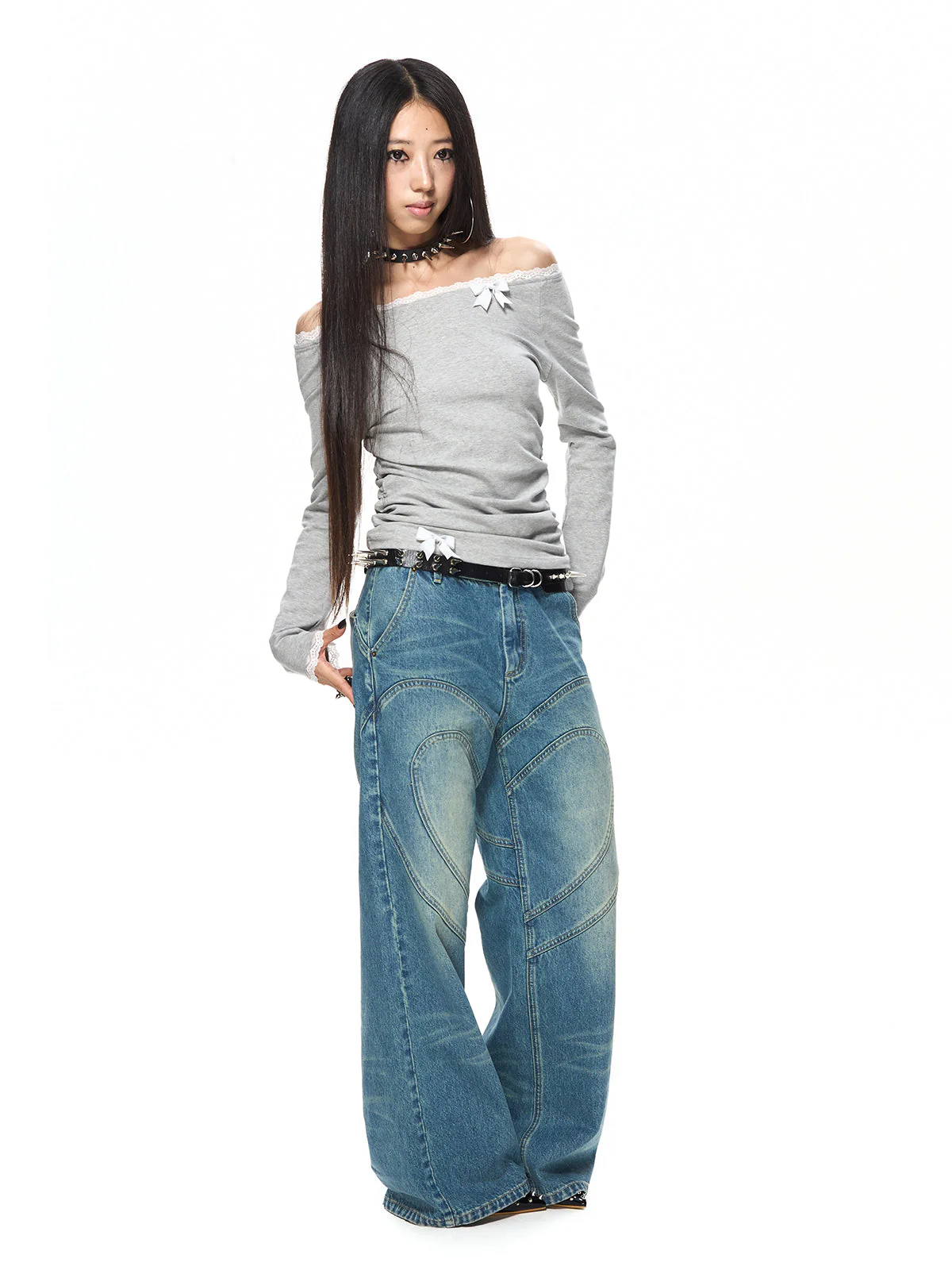 Heart Patchwork Jeans - Image 13