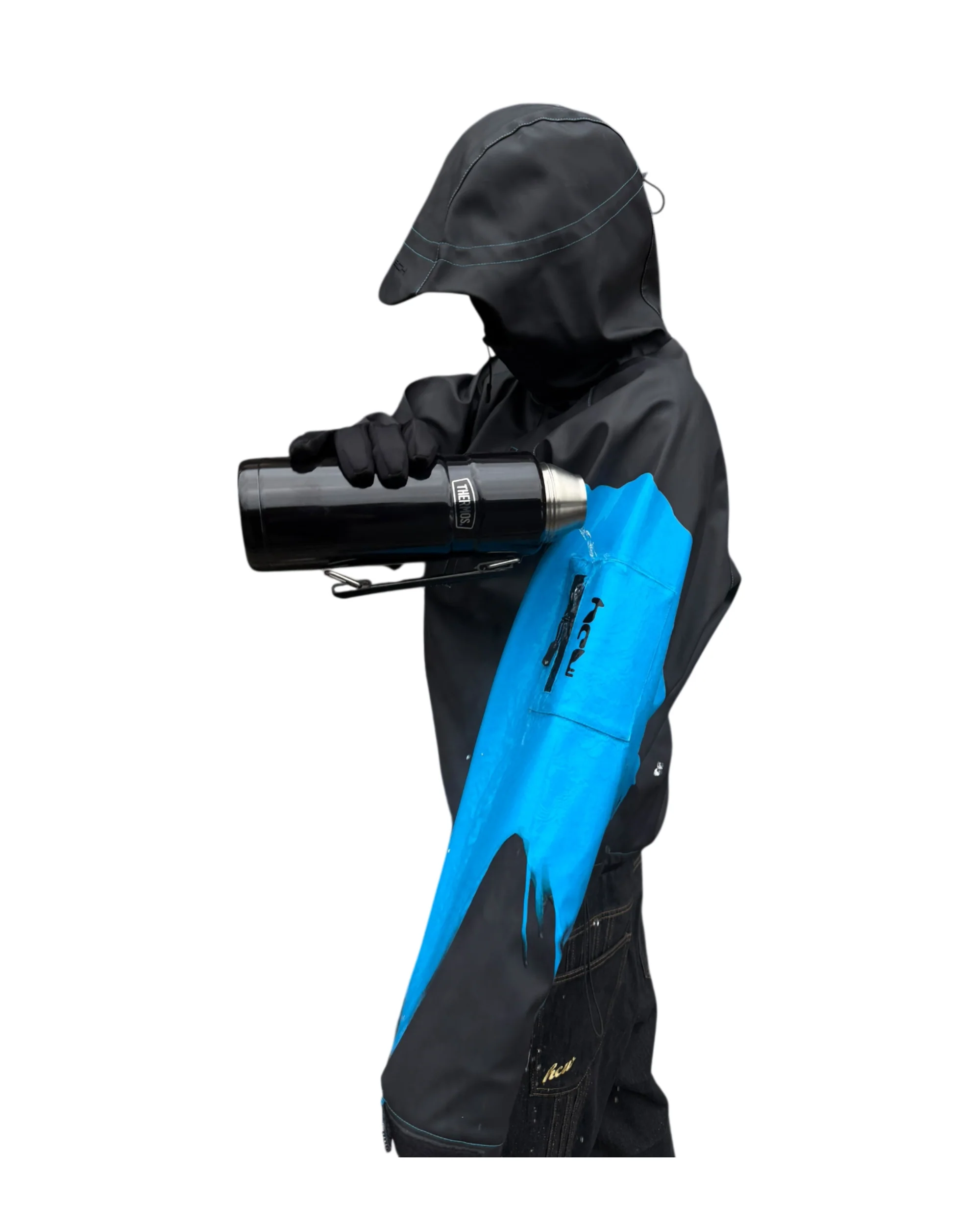HEAT REACTIVE SKI JACKET (BLACK/BLUE) - Image 10