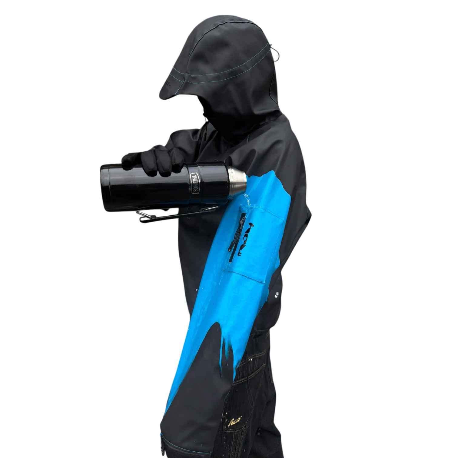 HEAT REACTIVE SKI JACKET (BLACK/BLUE) - Image 15