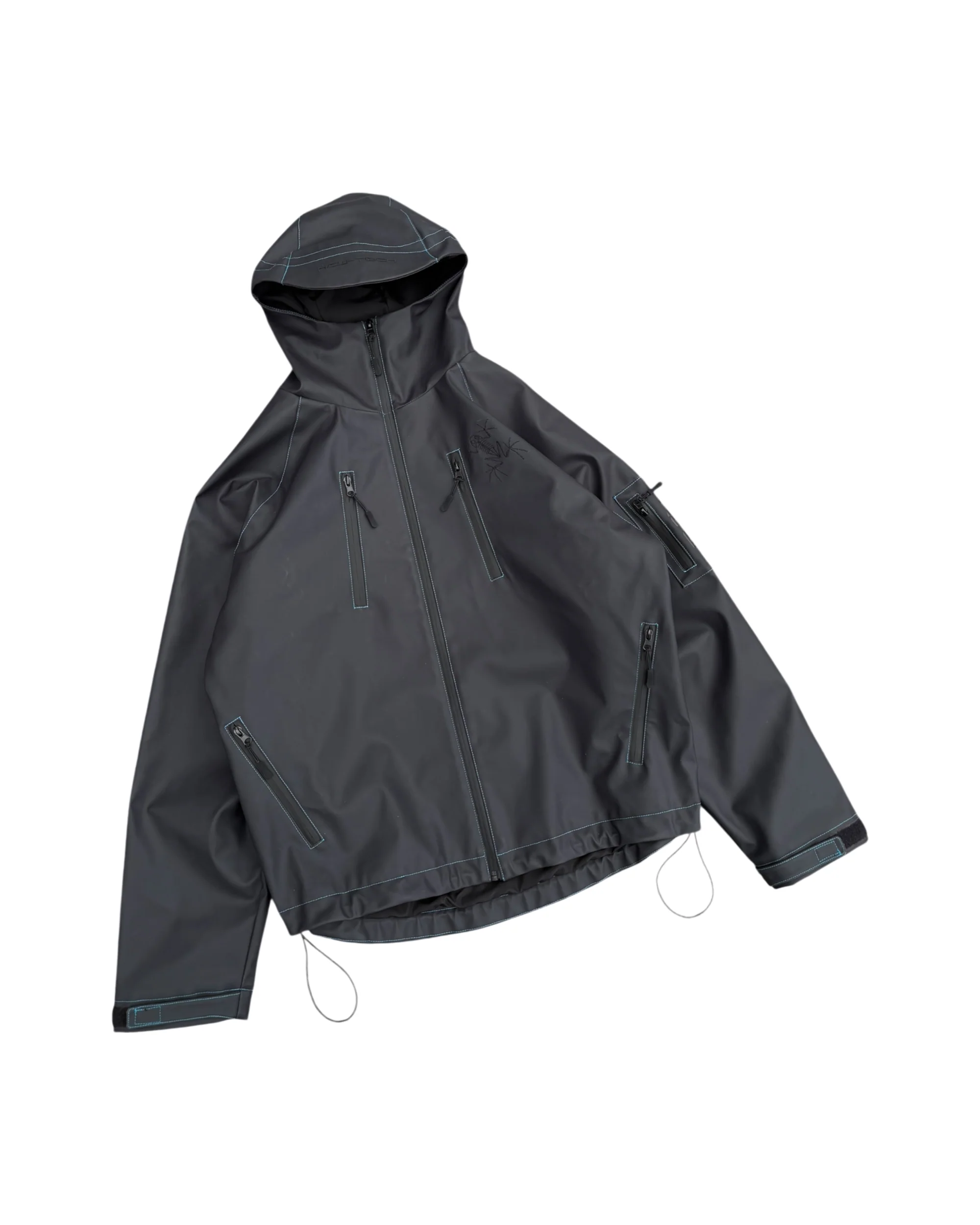 HEAT REACTIVE SKI JACKET (BLACK/BLUE) - Image 3