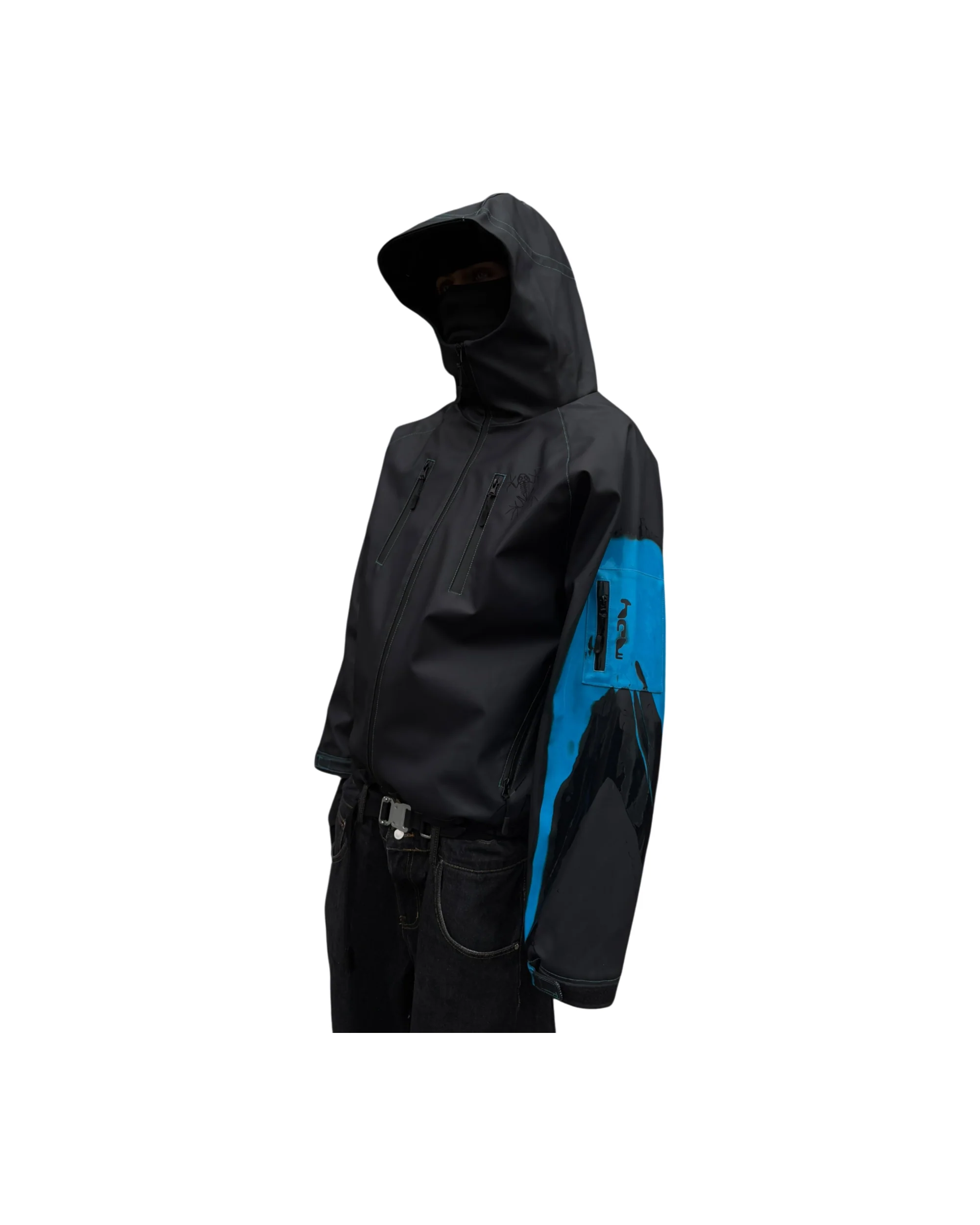 HEAT REACTIVE SKI JACKET (BLACK/BLUE) - Image 8