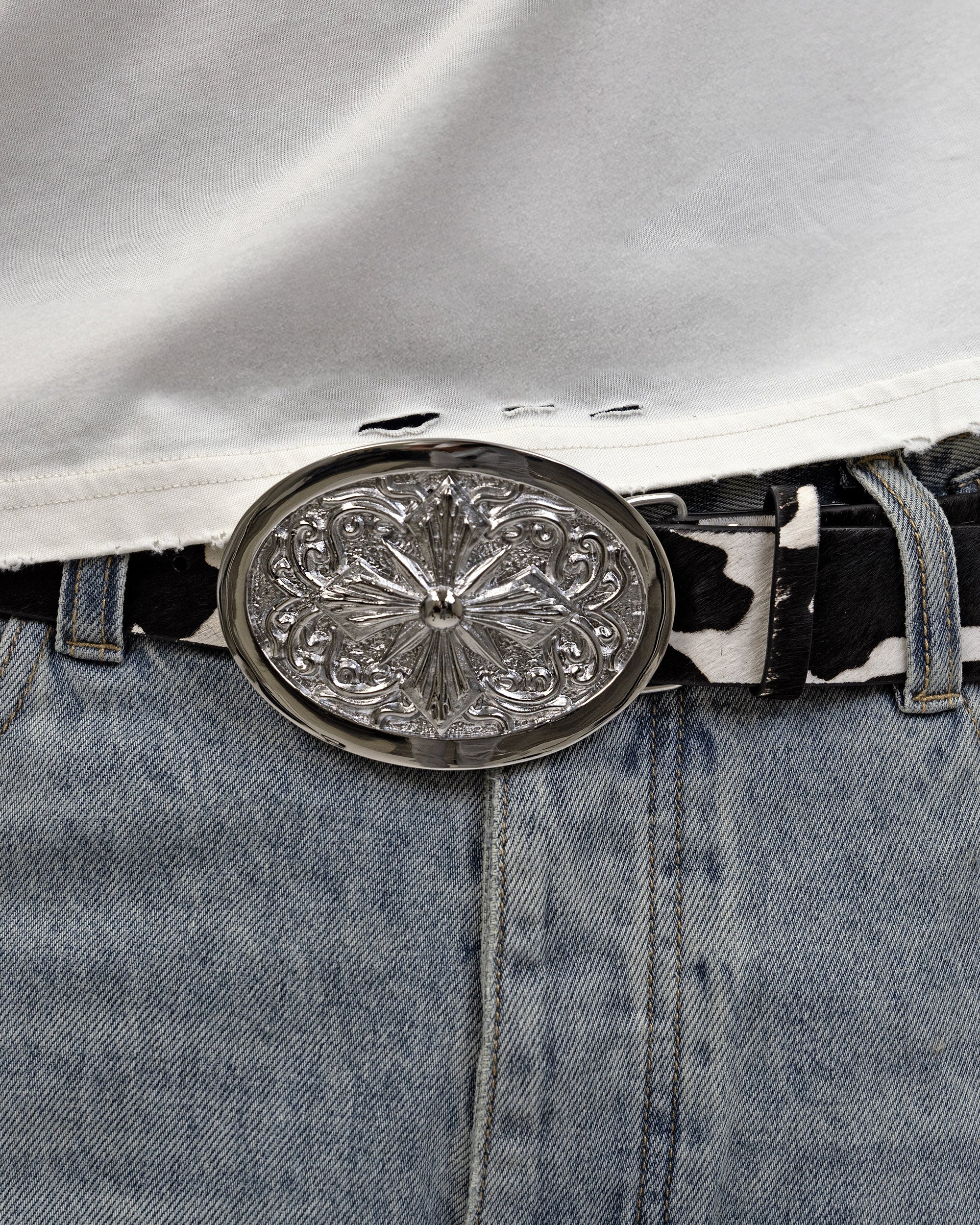 "Heaven's Seal" Cowhide Leather Belt - Image 2