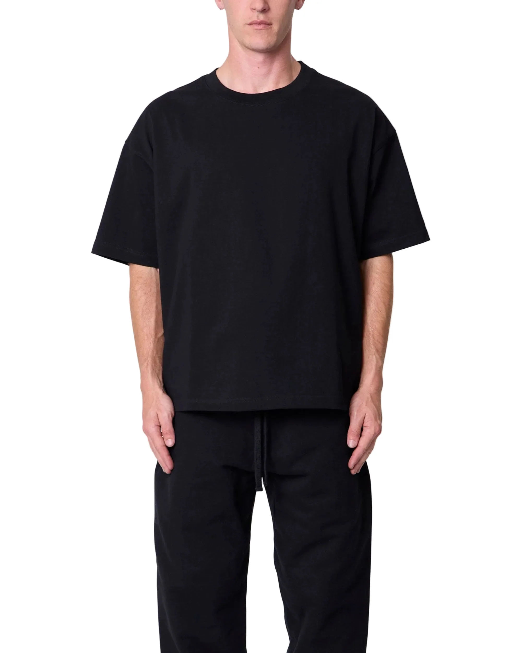 Heavy Basic Boxy Tee - Black - Image 2