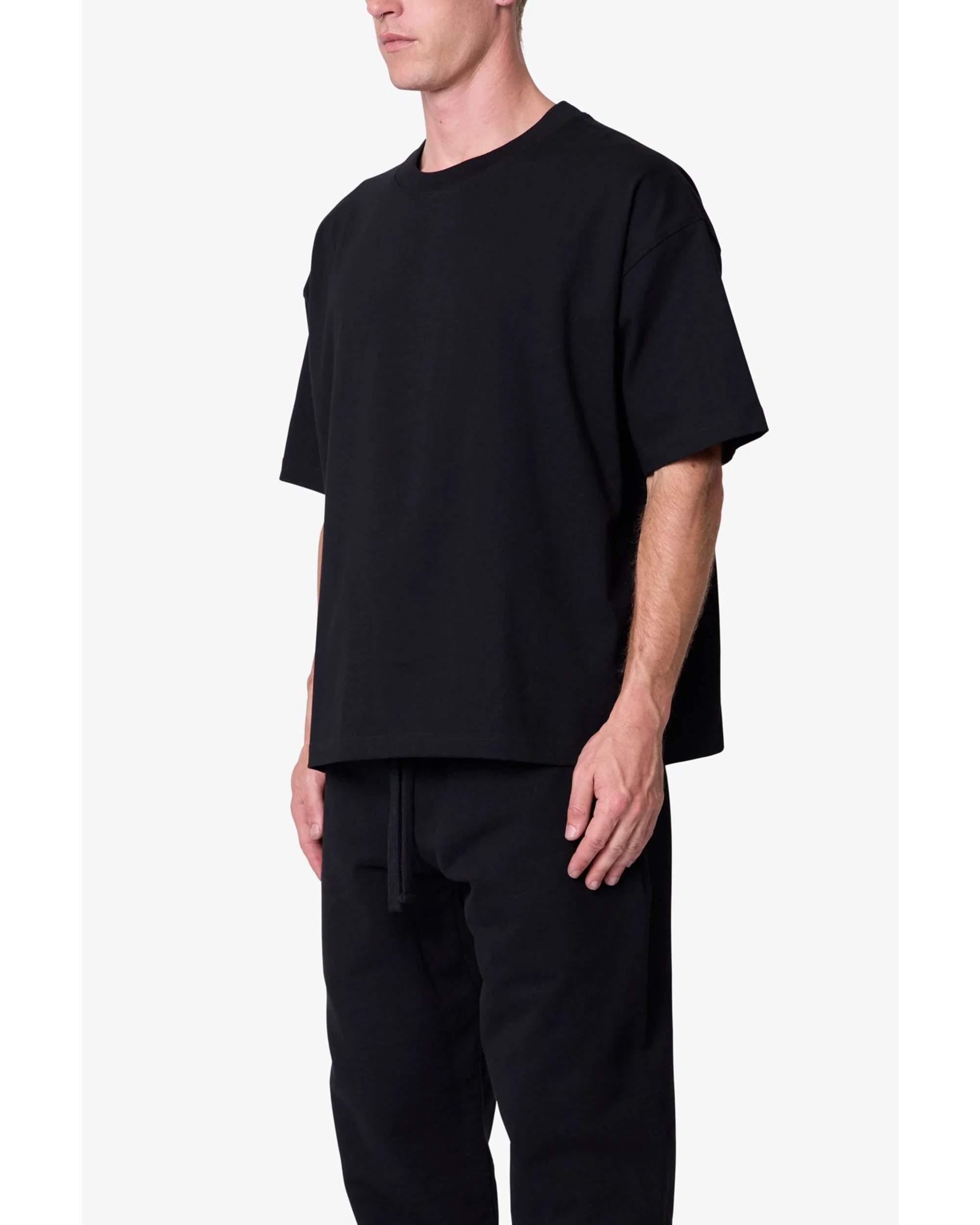 Heavy Basic Boxy Tee - Black - Image 6