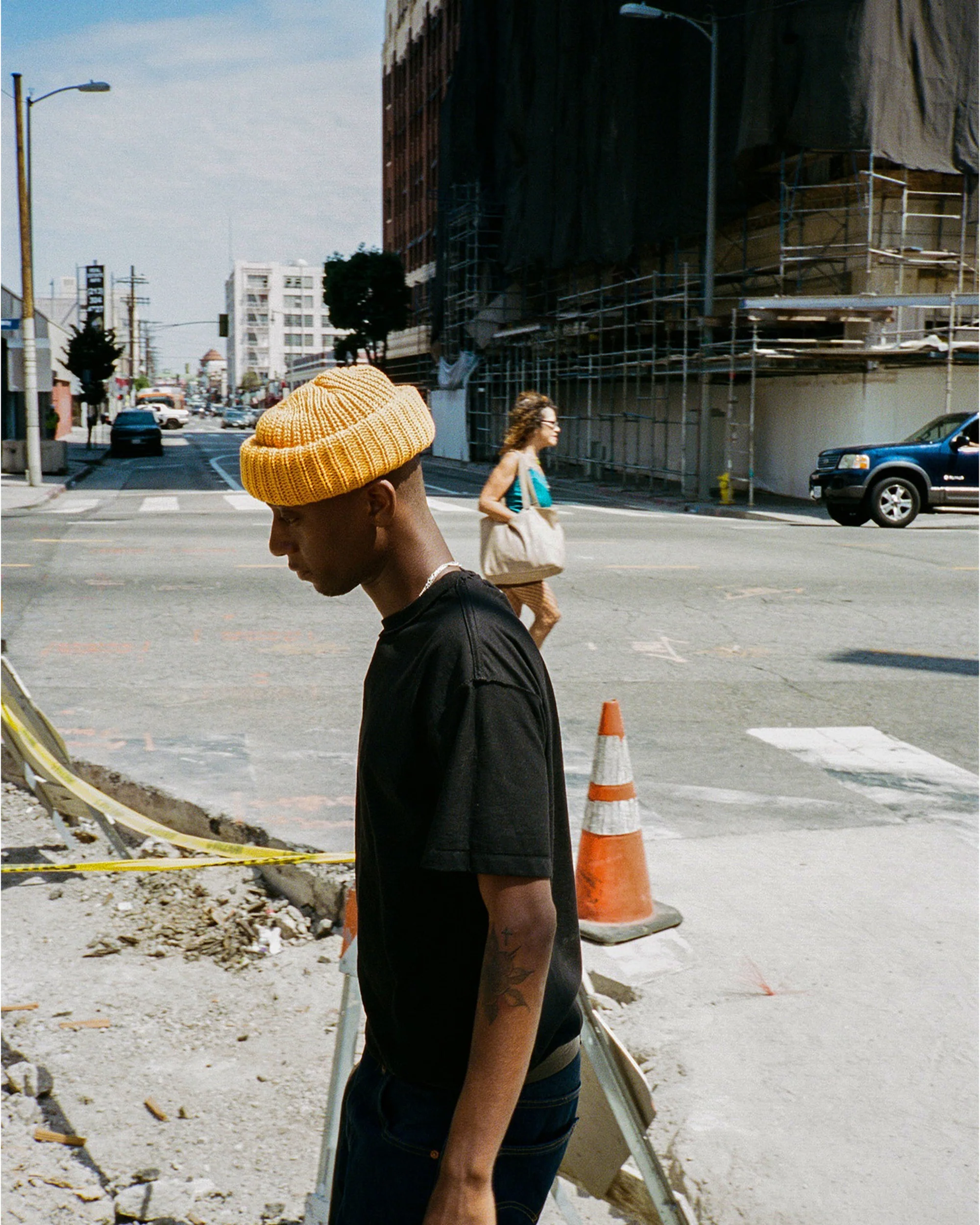 Heavy Knit Beanie - Gold - Image 6