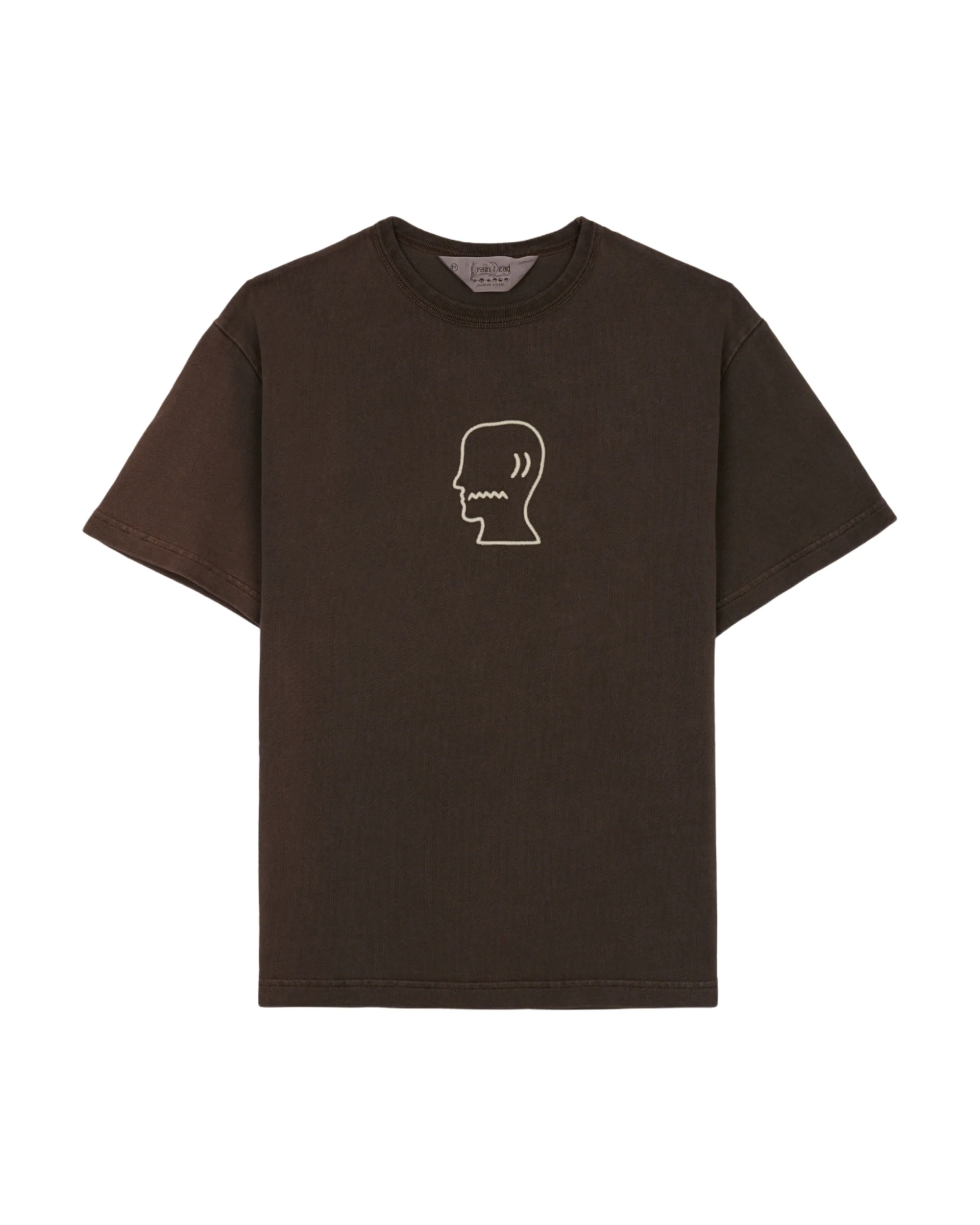 Heavyweight 3D Embroidery Logohead T-Shirt - Brown