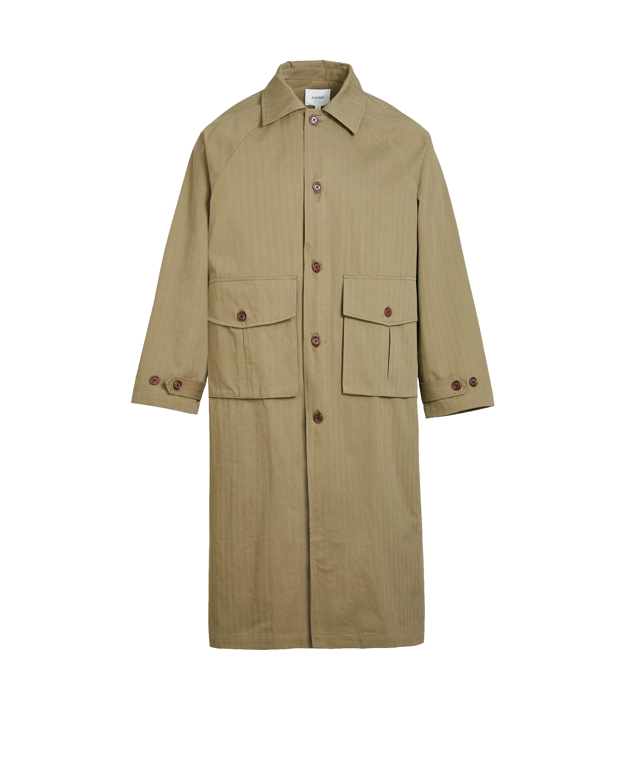 Herringbone Twill Trench Coat