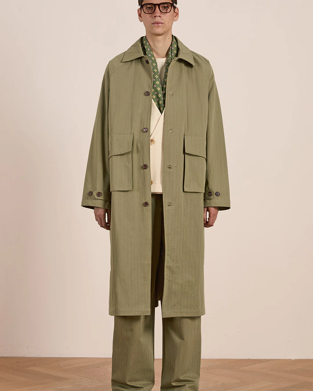 Herringbone Twill Trench Coat - Image 11
