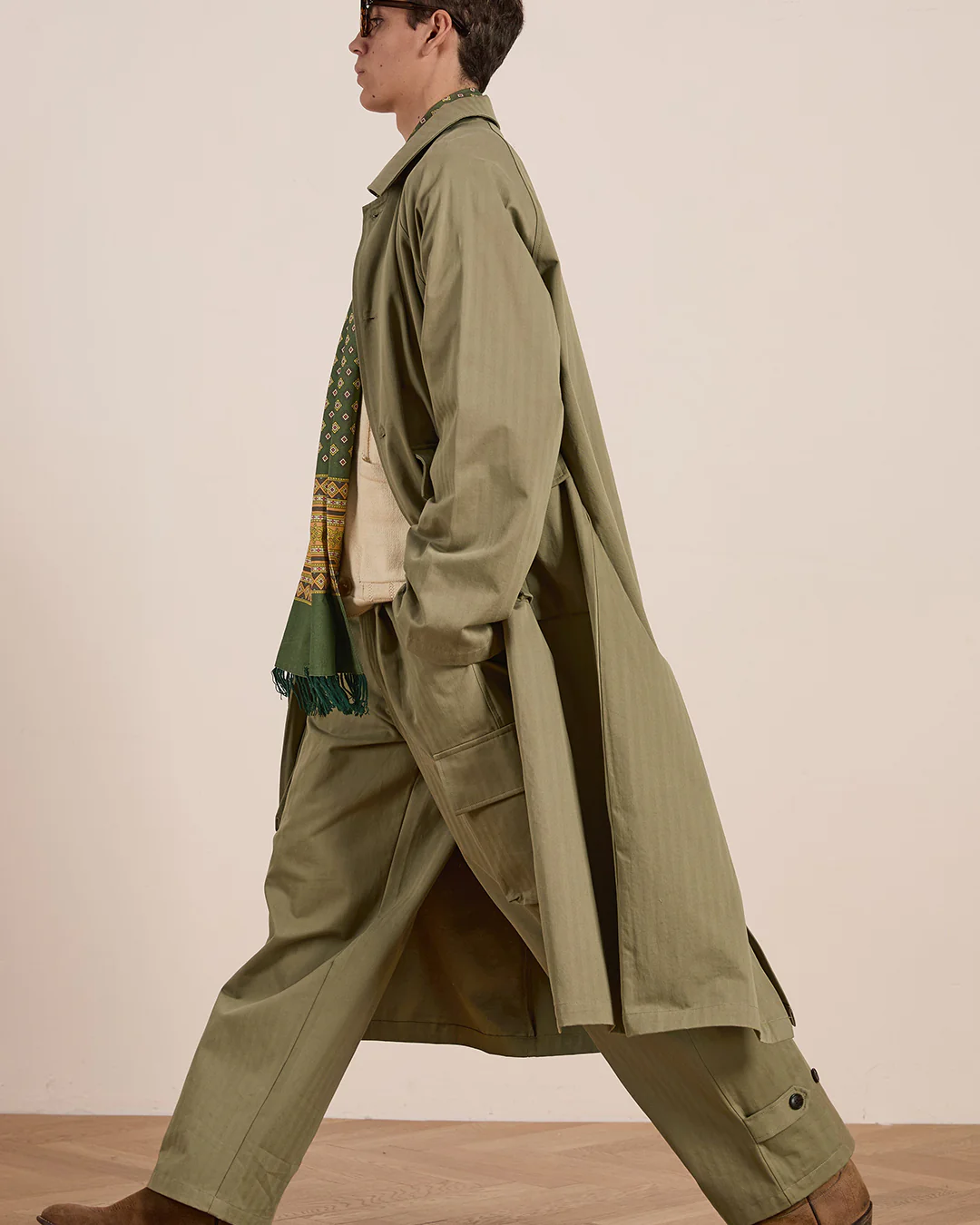 Herringbone Twill Trench Coat - Image 13