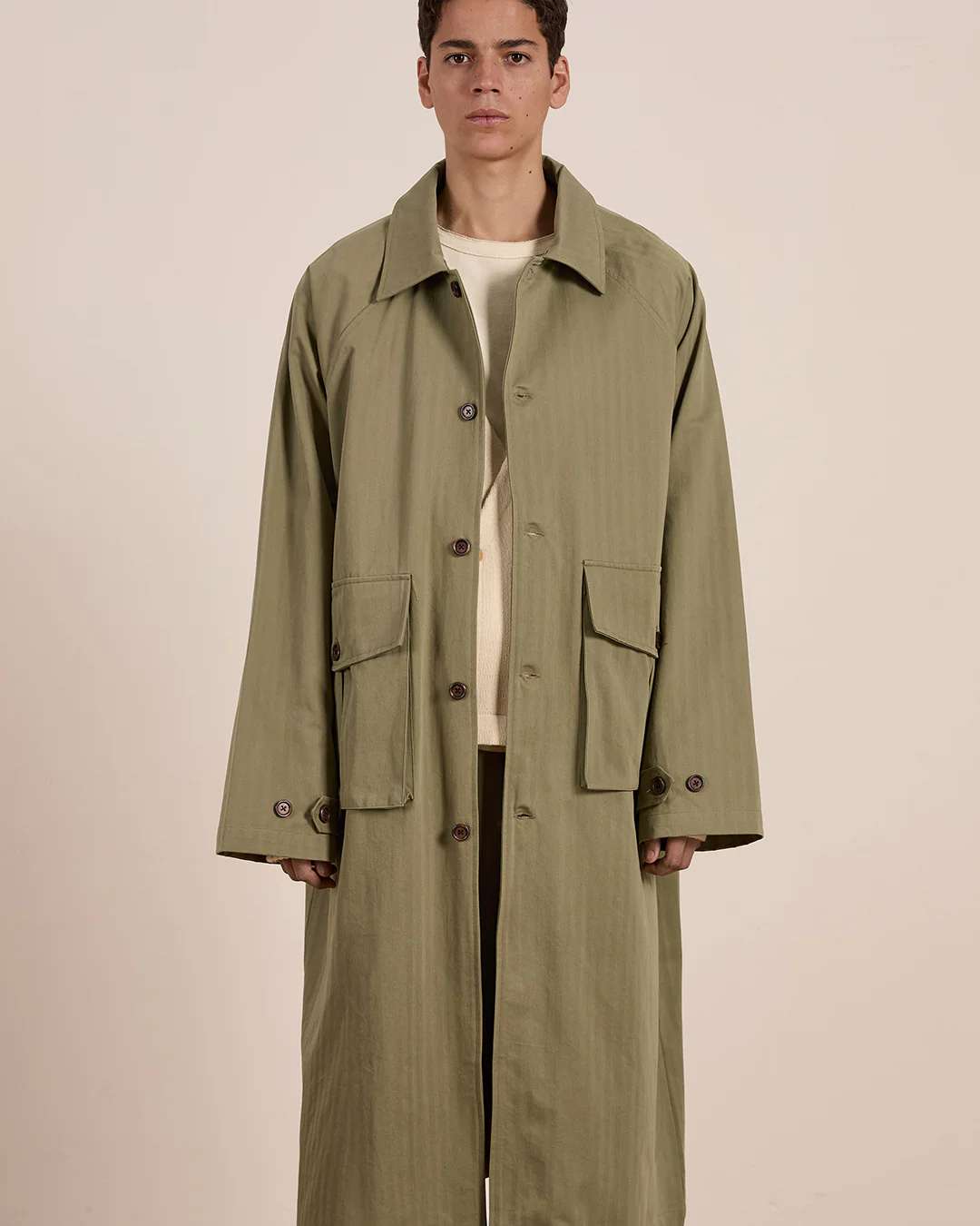 Herringbone Twill Trench Coat - Image 6