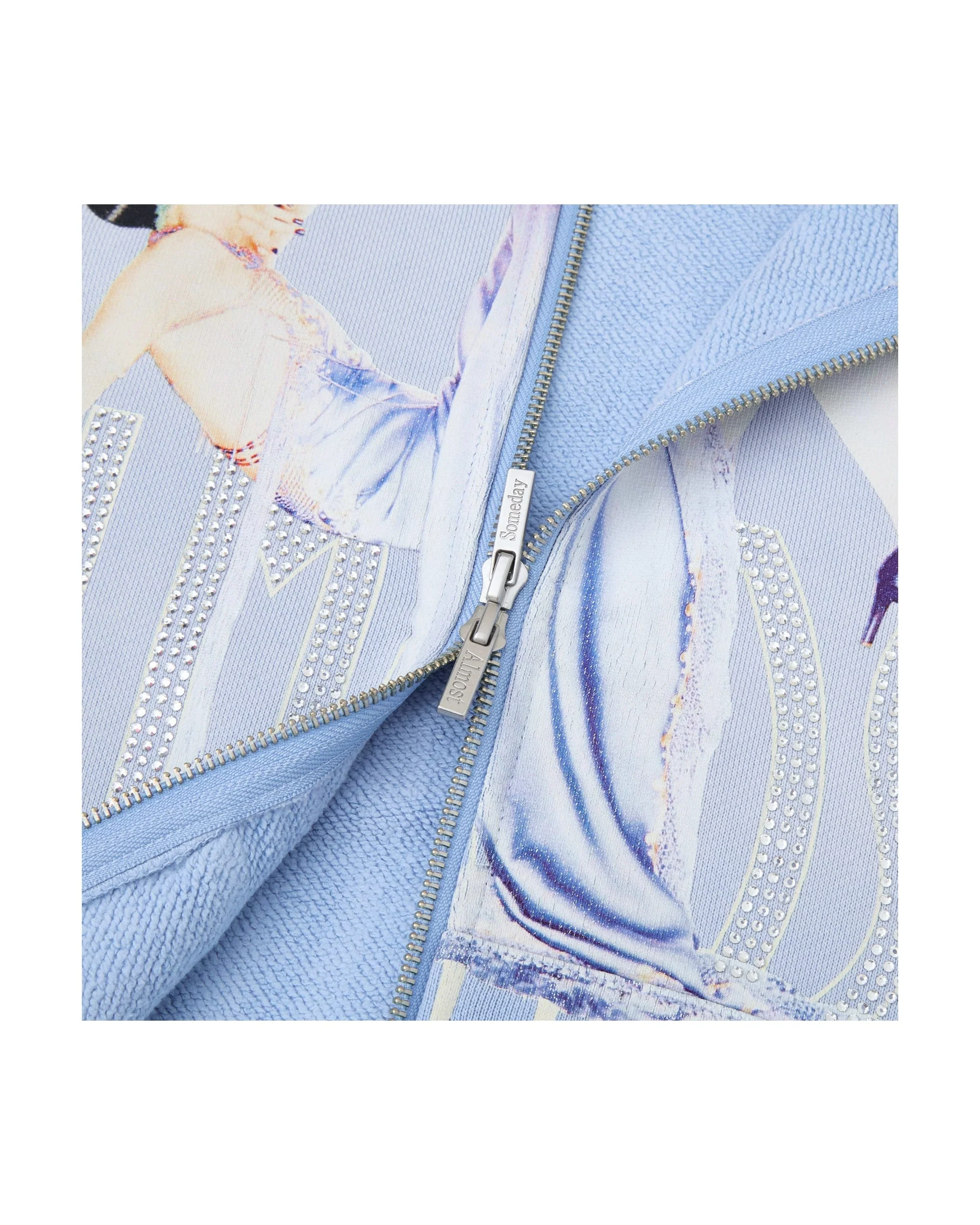 Highclass Zip-Up Hoodie - Sun Fade Blue - Image 8