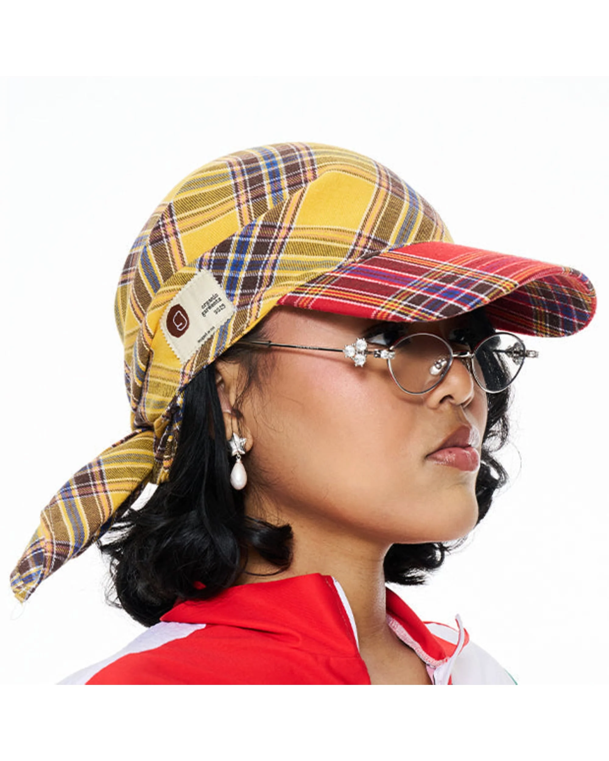 Hikage Tie Hat (YELLOW PLAID) - Image 3
