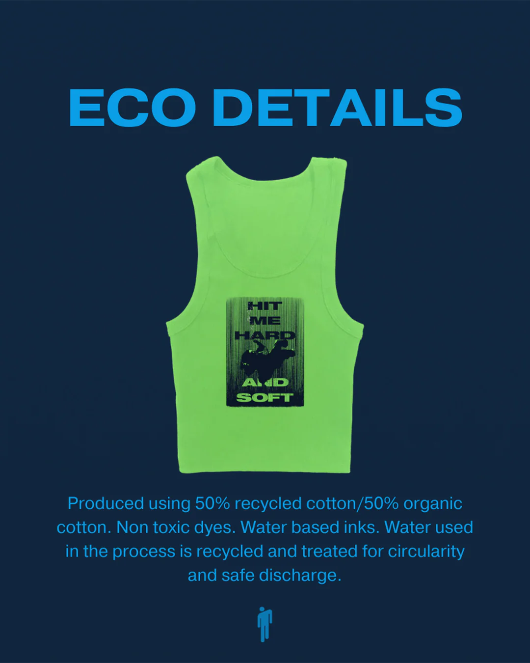 HIT ME HARD AND SOFT Green Crop Tank - Image 4