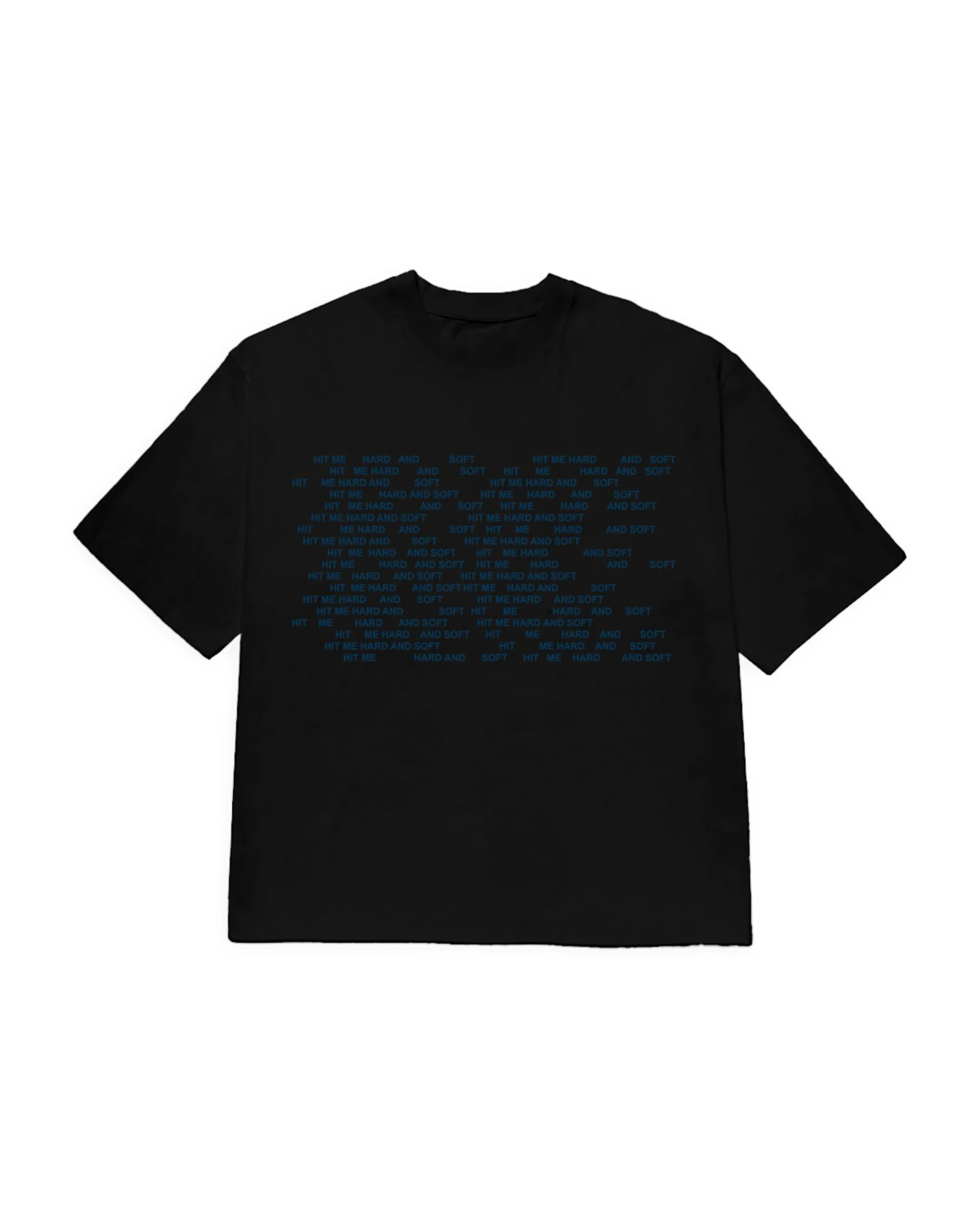HIT ME HARD AND SOFT Repeat Black Tee