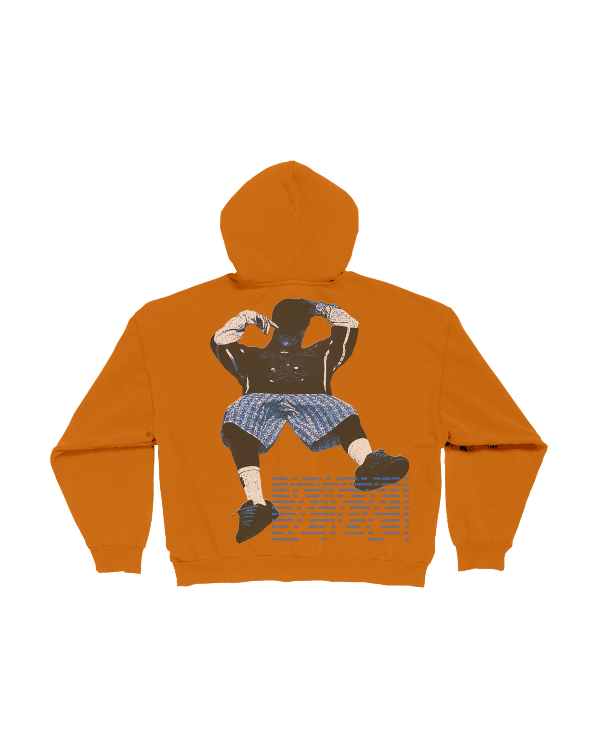 HIT ME HARD AND SOFT: THE TOUR Orange Dateback Zip Hoodie