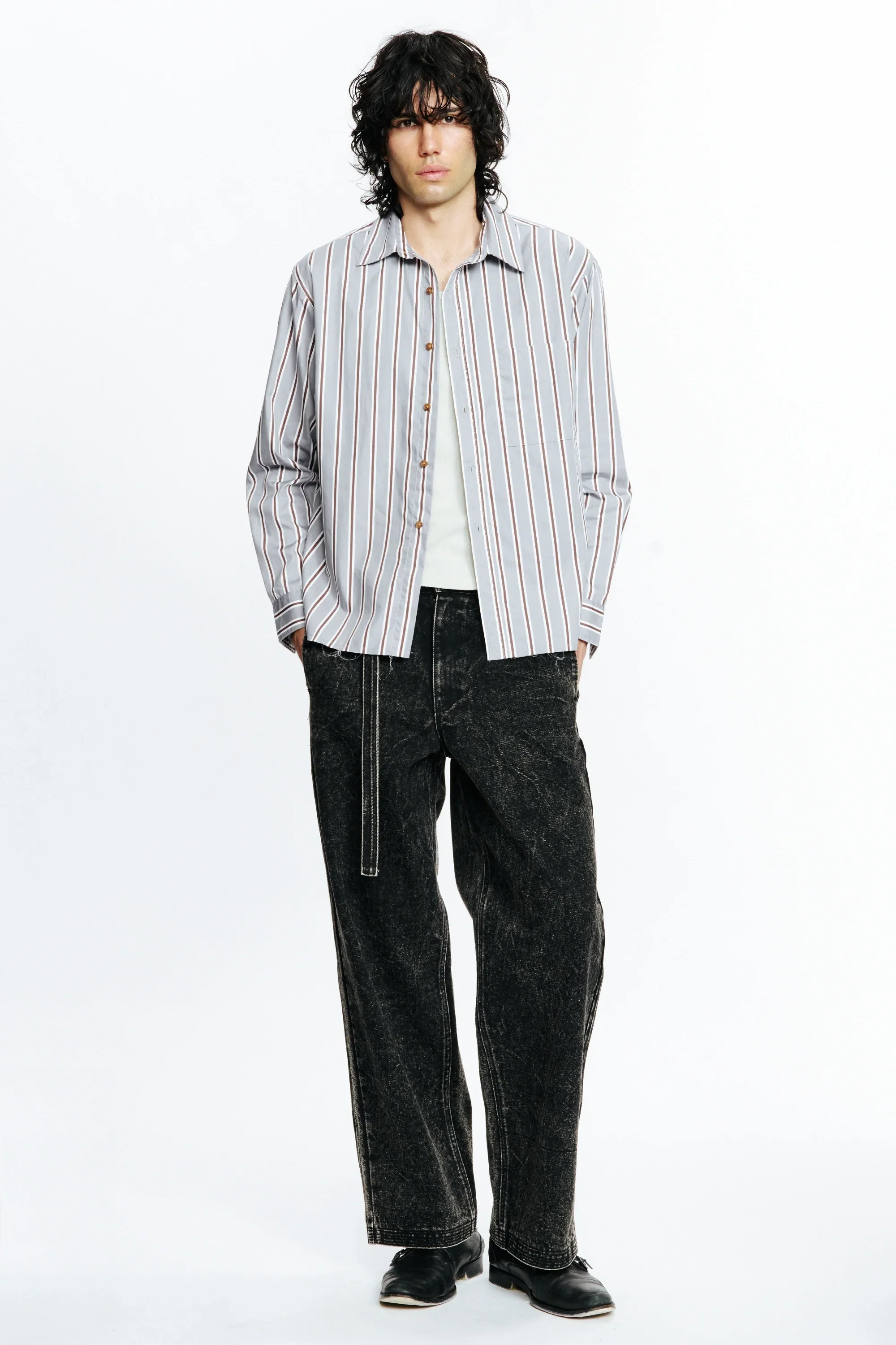 HOLD LS SHIRT - GREY STRIPE - Image 6