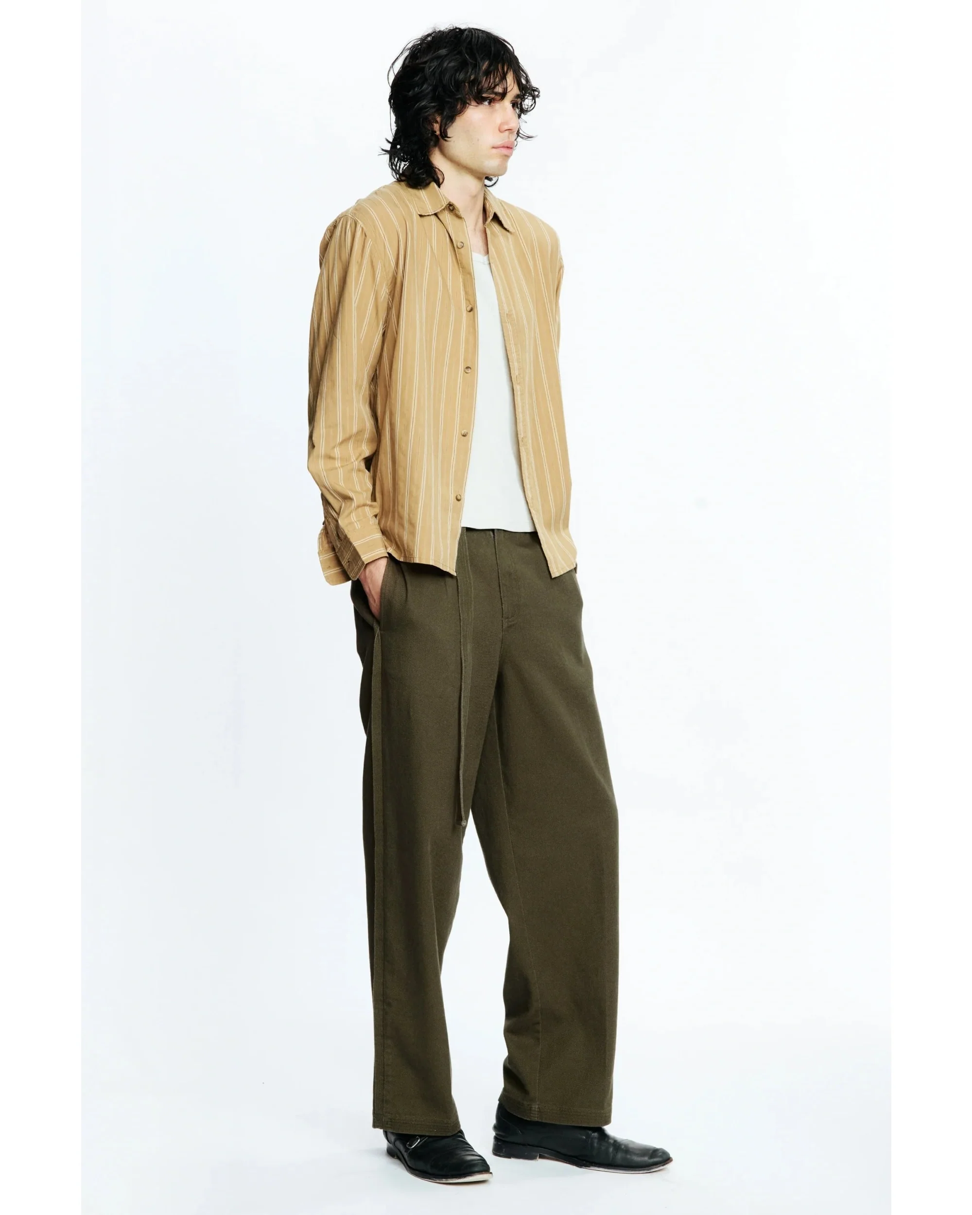 HOLD LS SHIRT - TAN STRIPE - Image 4