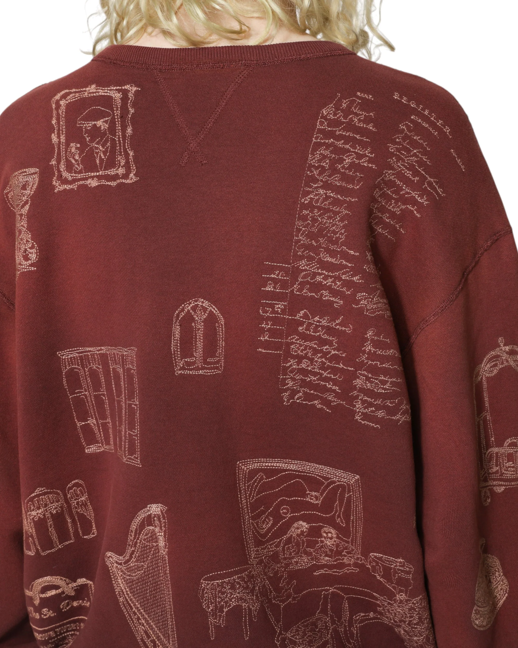 Hotel Crewneck - Burgundy - Image 10