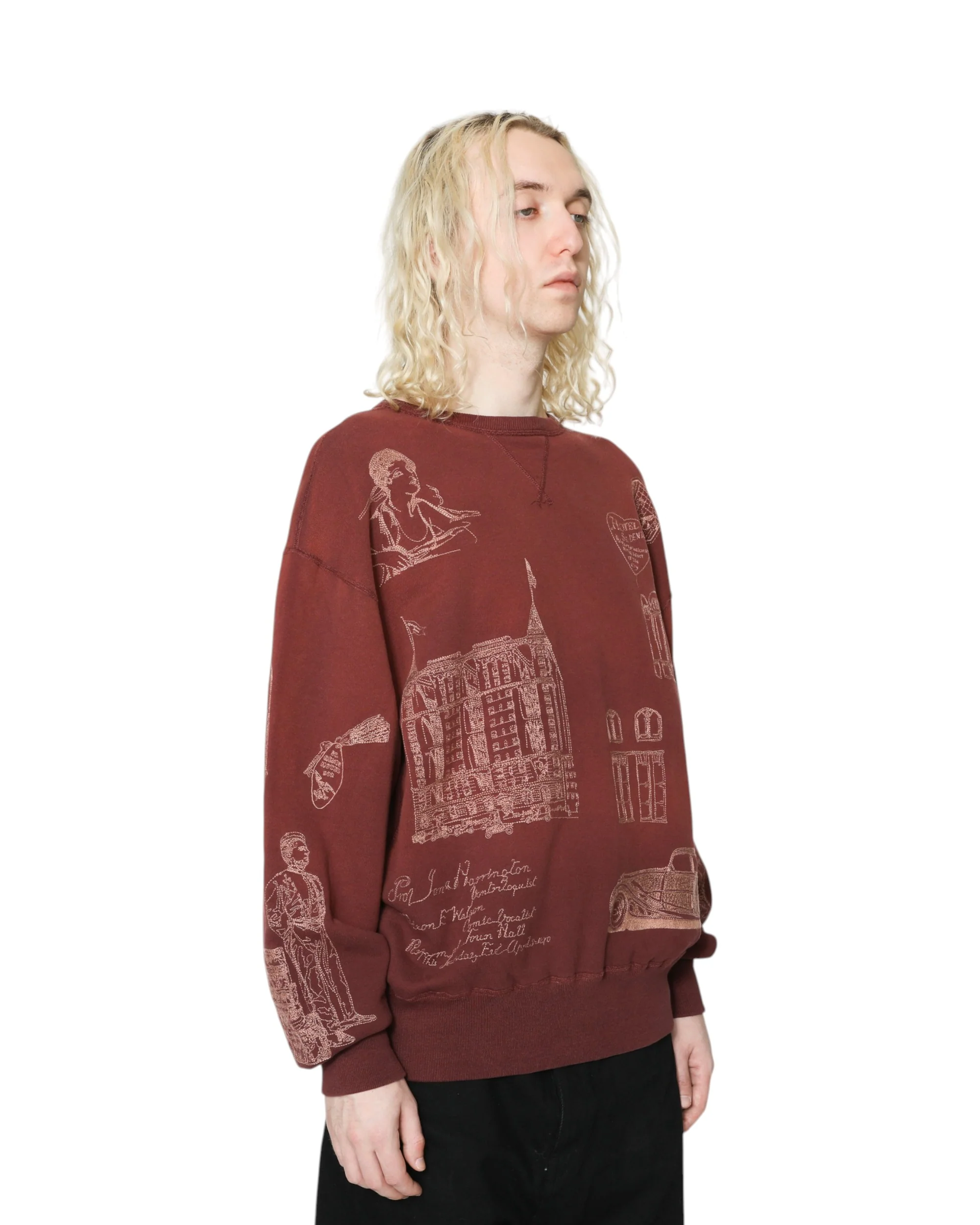 Hotel Crewneck - Burgundy - Image 3