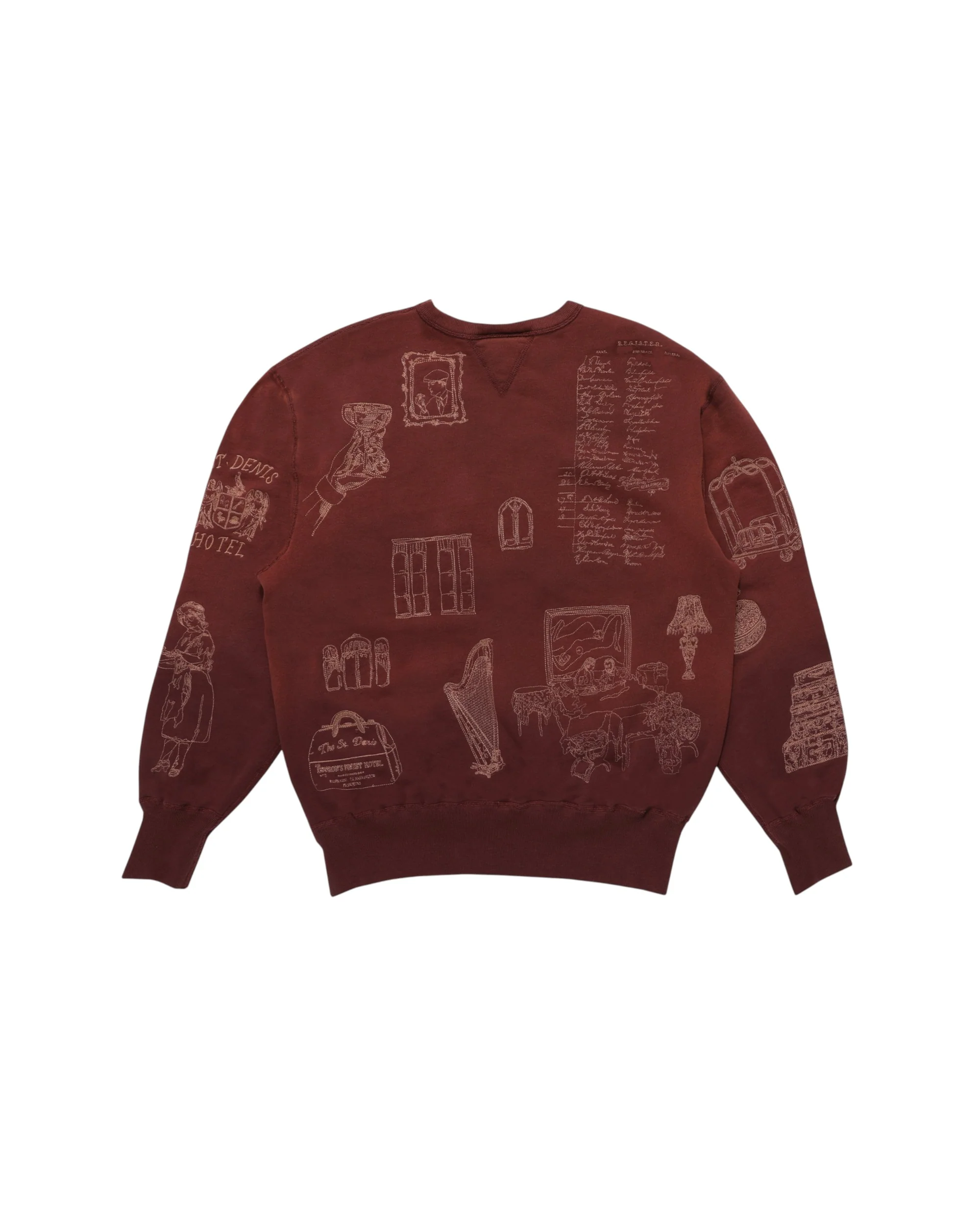 Hotel Crewneck - Burgundy - Image 4